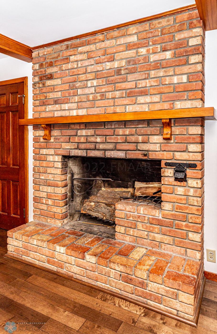 Kitchen Wood Burning Fireplace