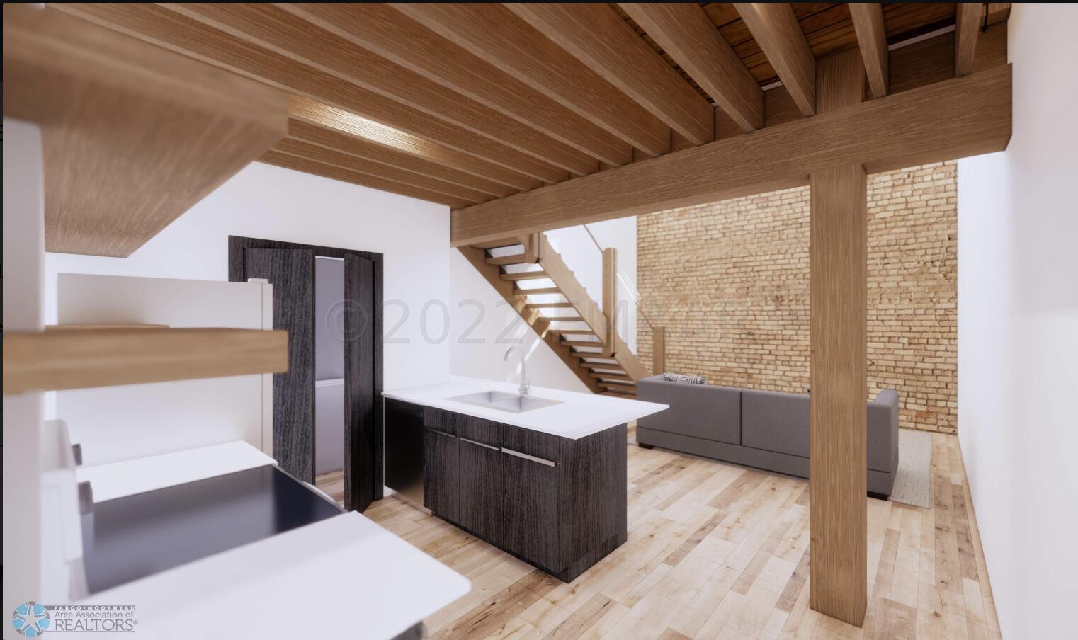Kitchen and living area