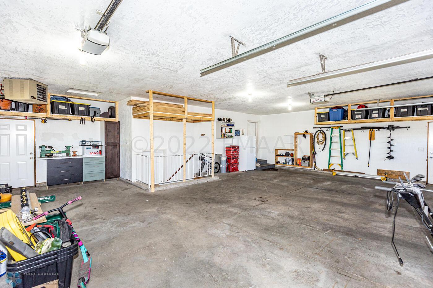 Oversized 3 stall Heated Garage
