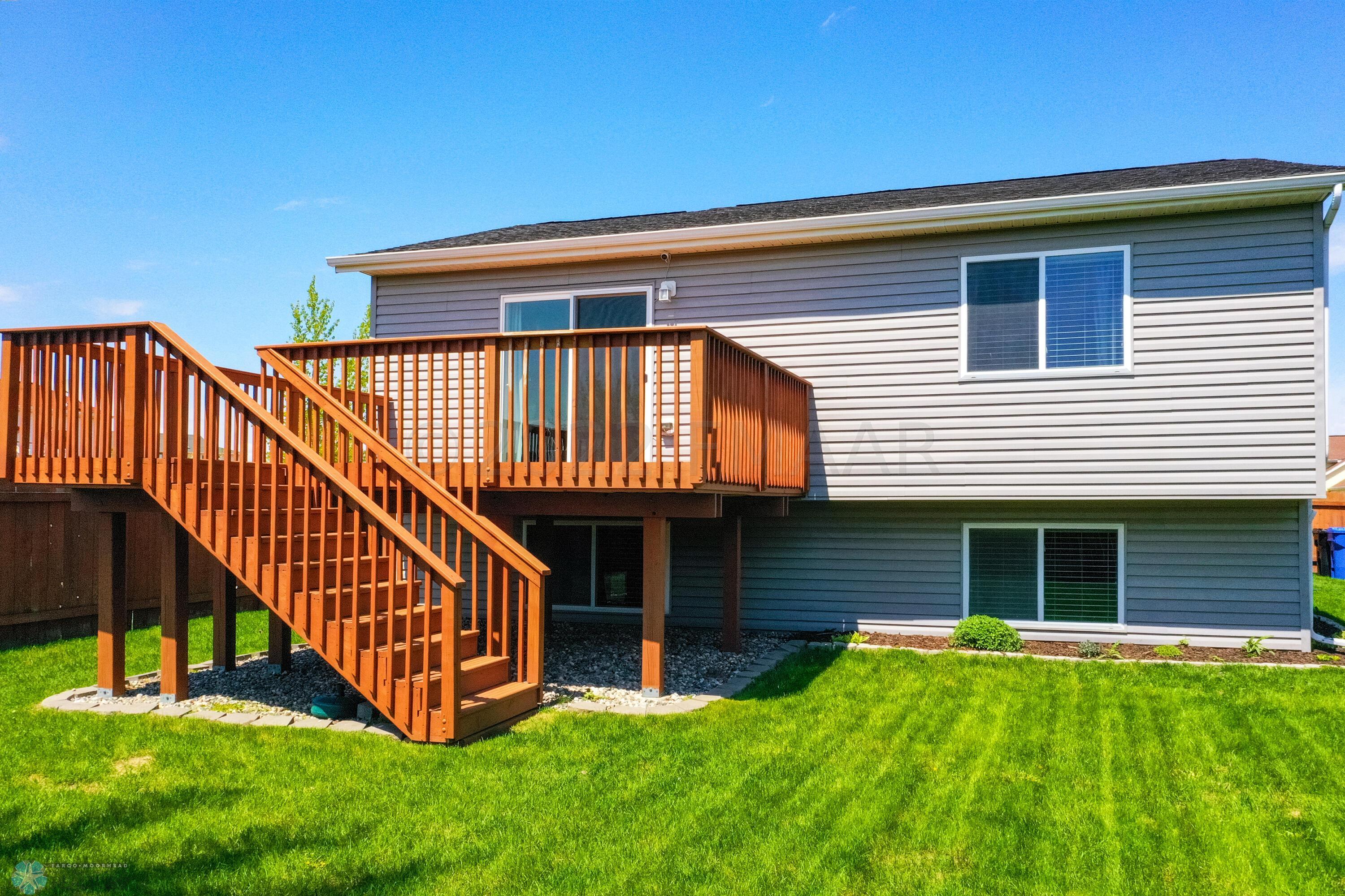 Large wood deck