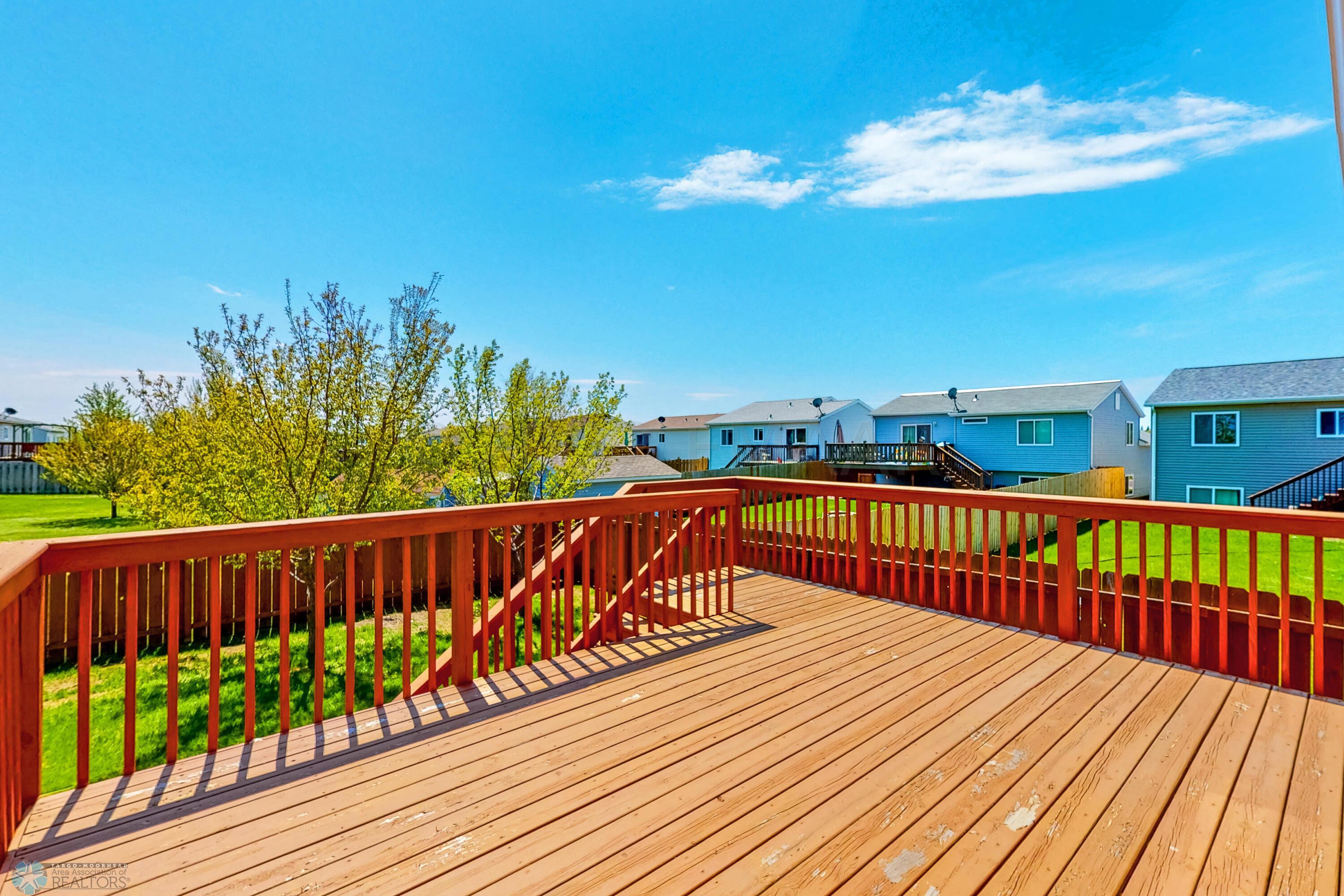 Large wood deck