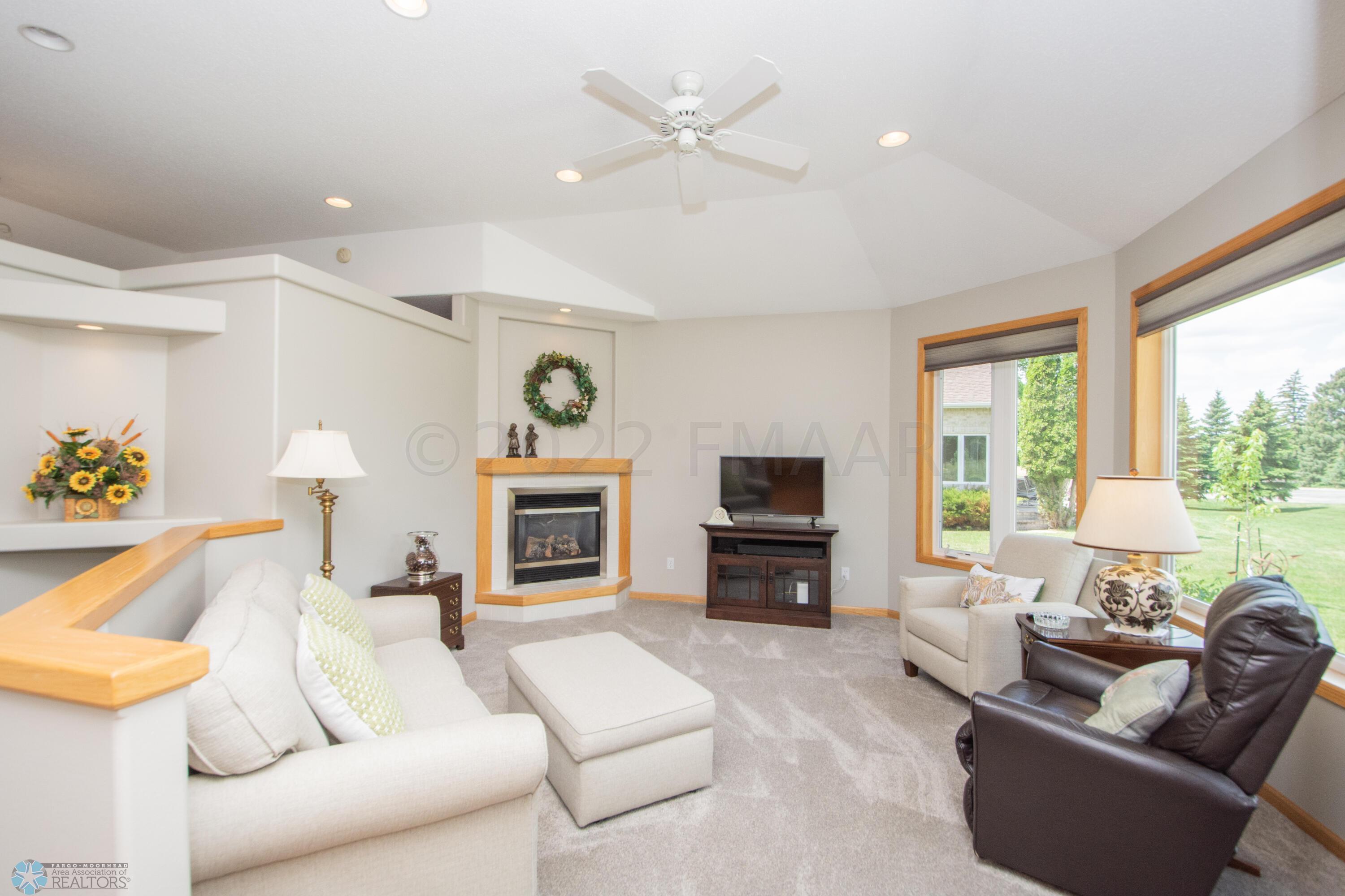 Living room-11 foot trayed ceilings
