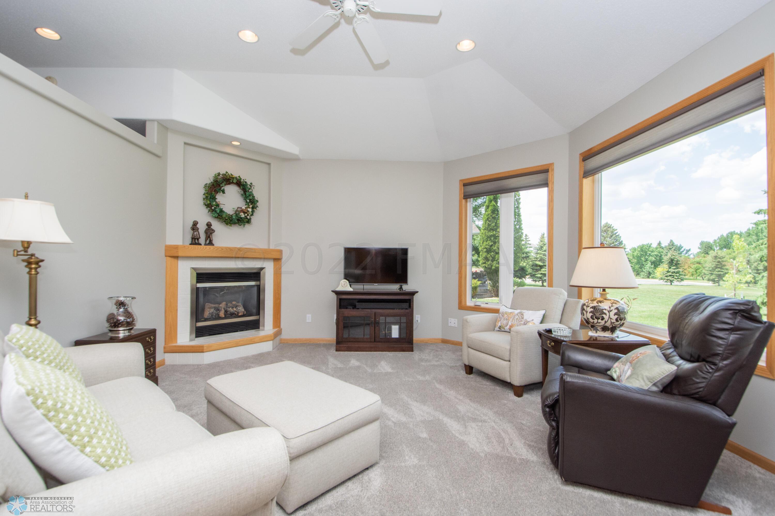 Living room-11 foot trayed ceilings