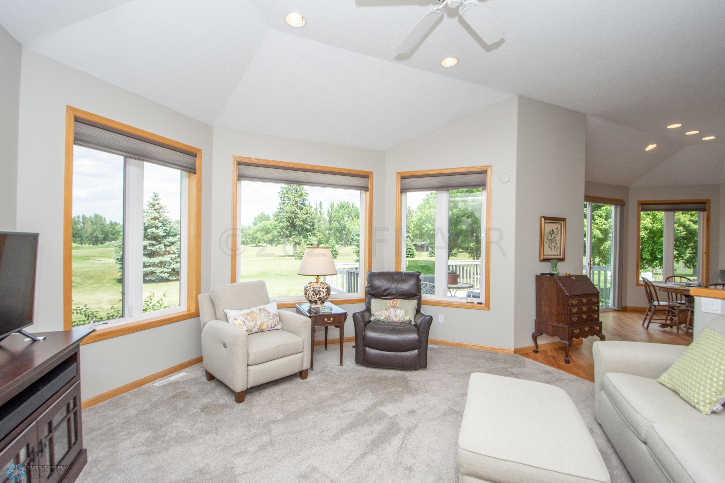 Living room-11 foot trayed ceilings