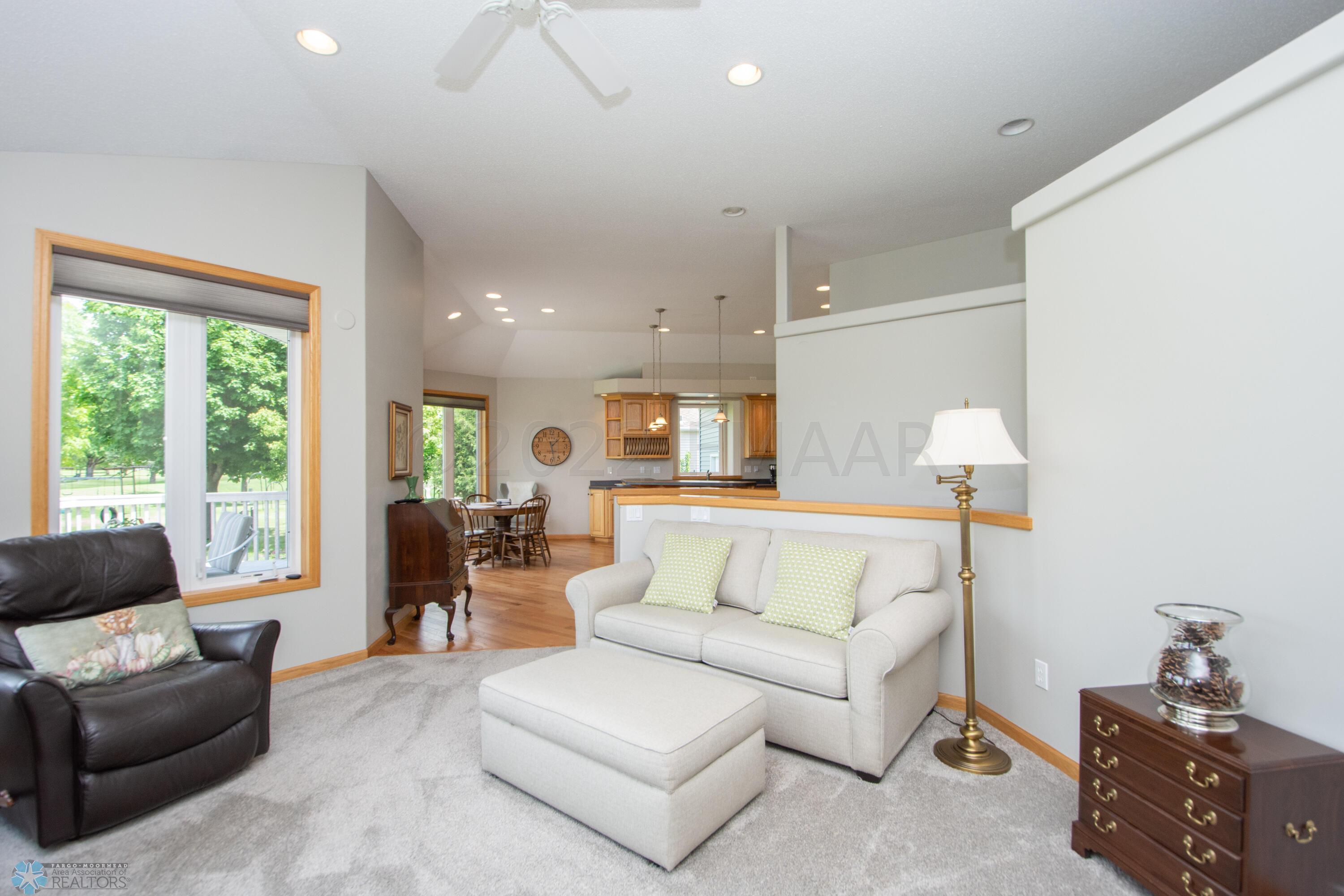 Living room-11 foot trayed ceilings