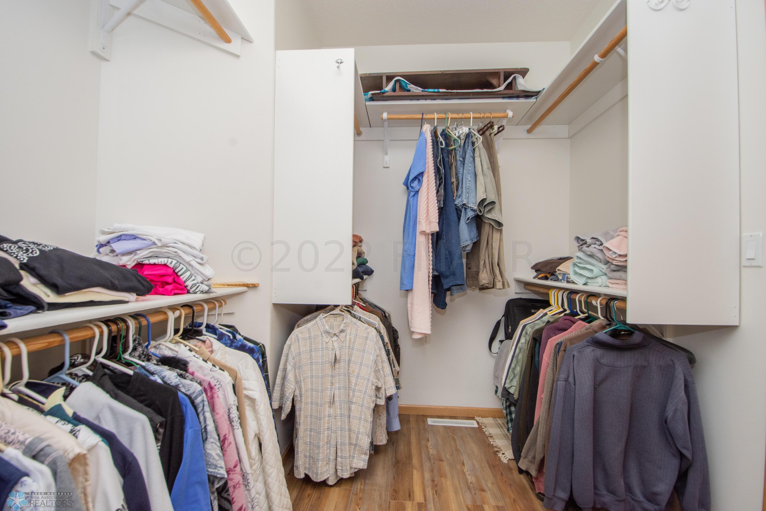 Main bedroom walk in closet