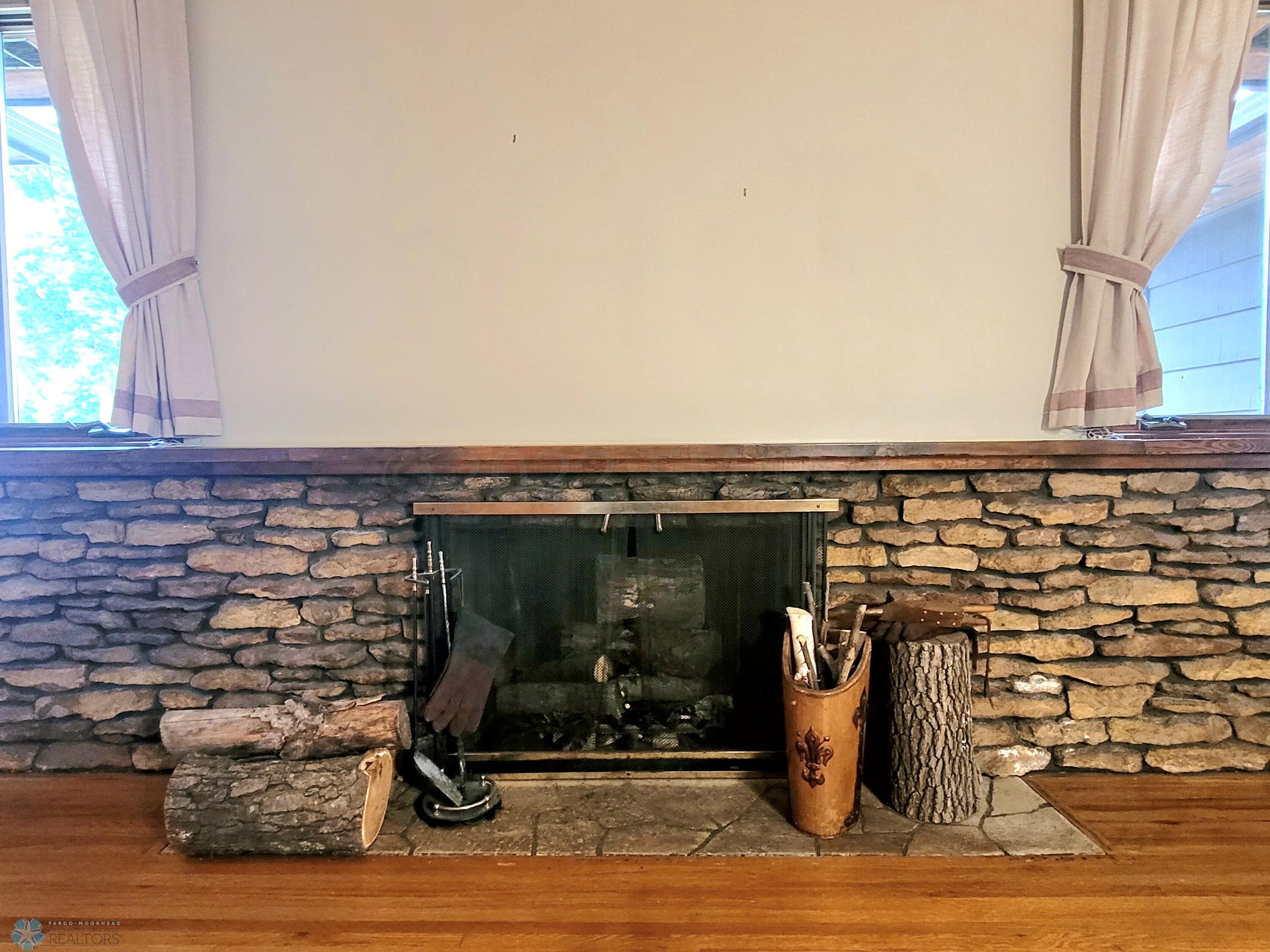 Main level fireplace
