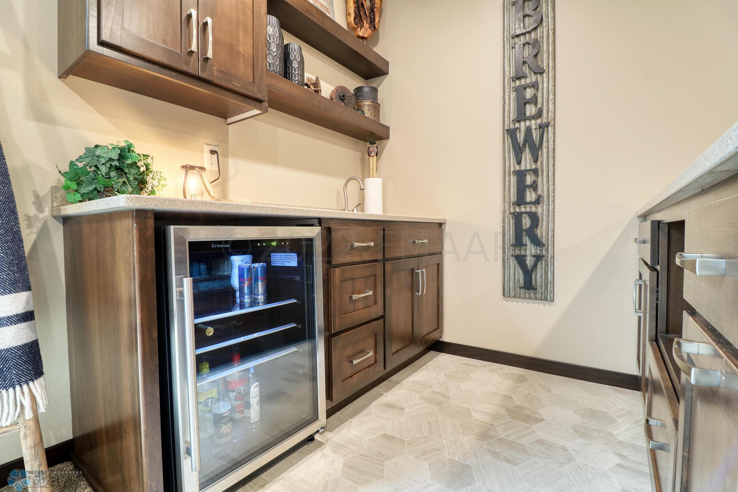 Bar with Beverage Fridge!