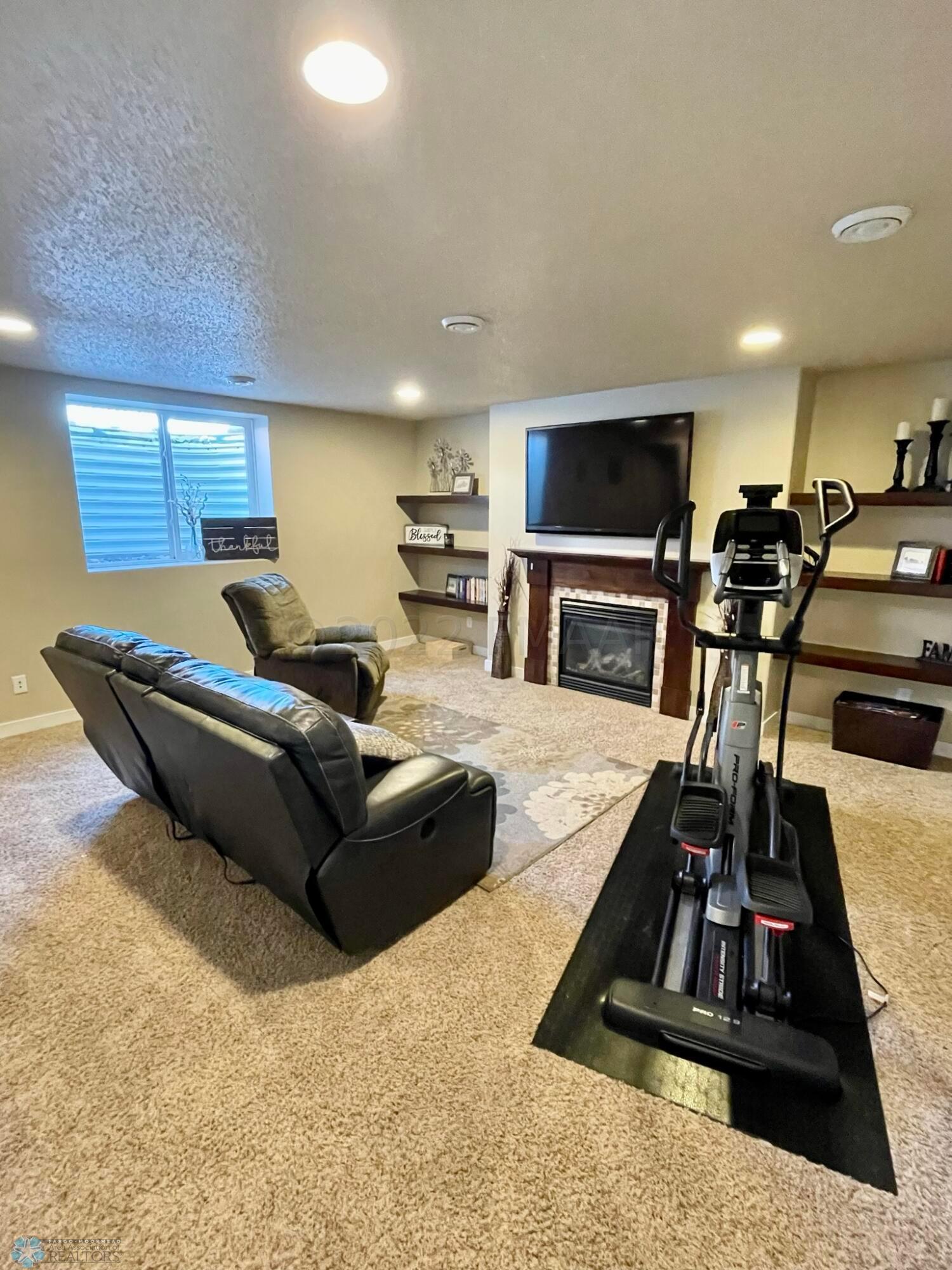 Basement living space.