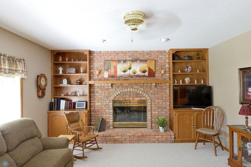 Stunning Brick Gas Fireplace