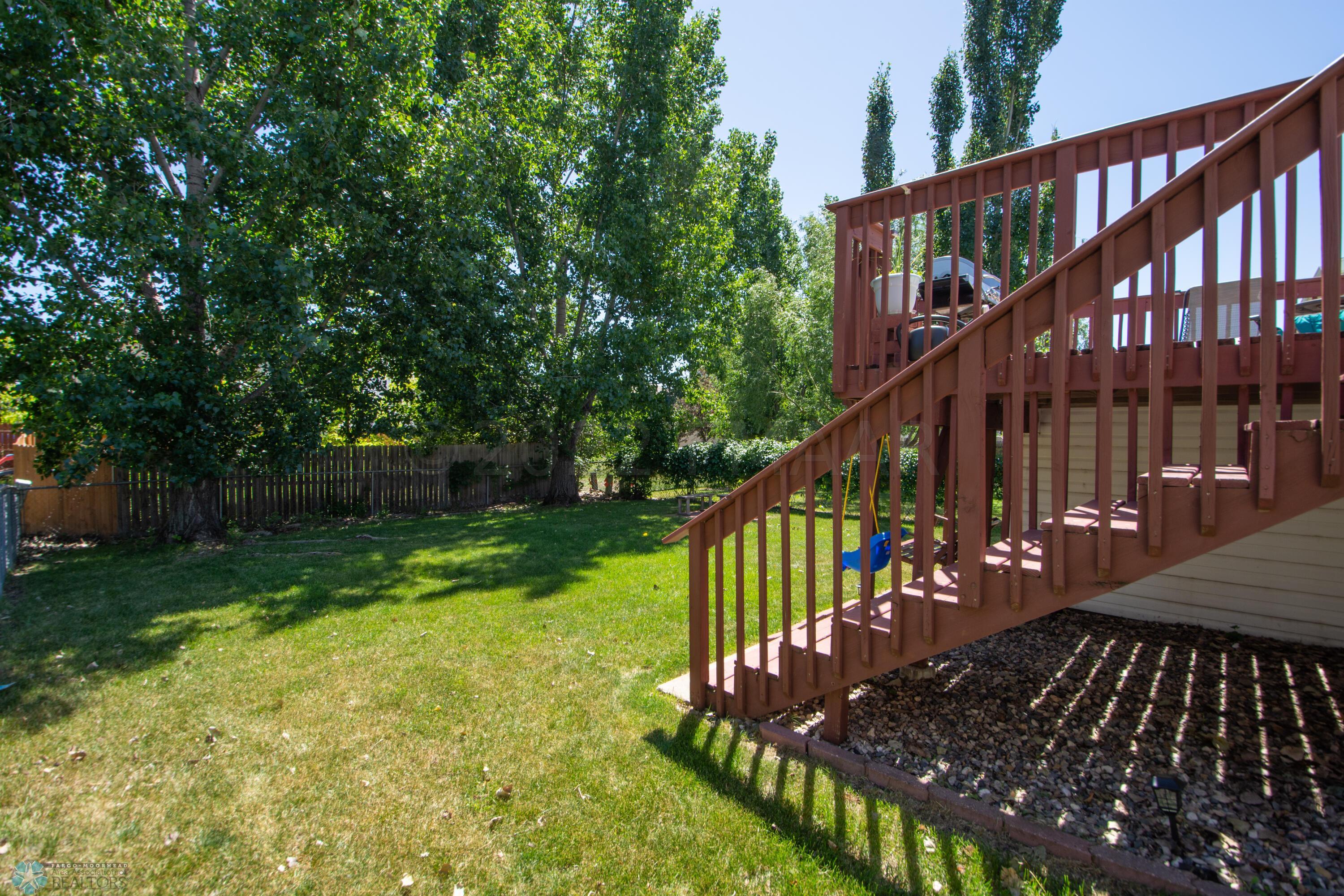 Fully fenced backyard