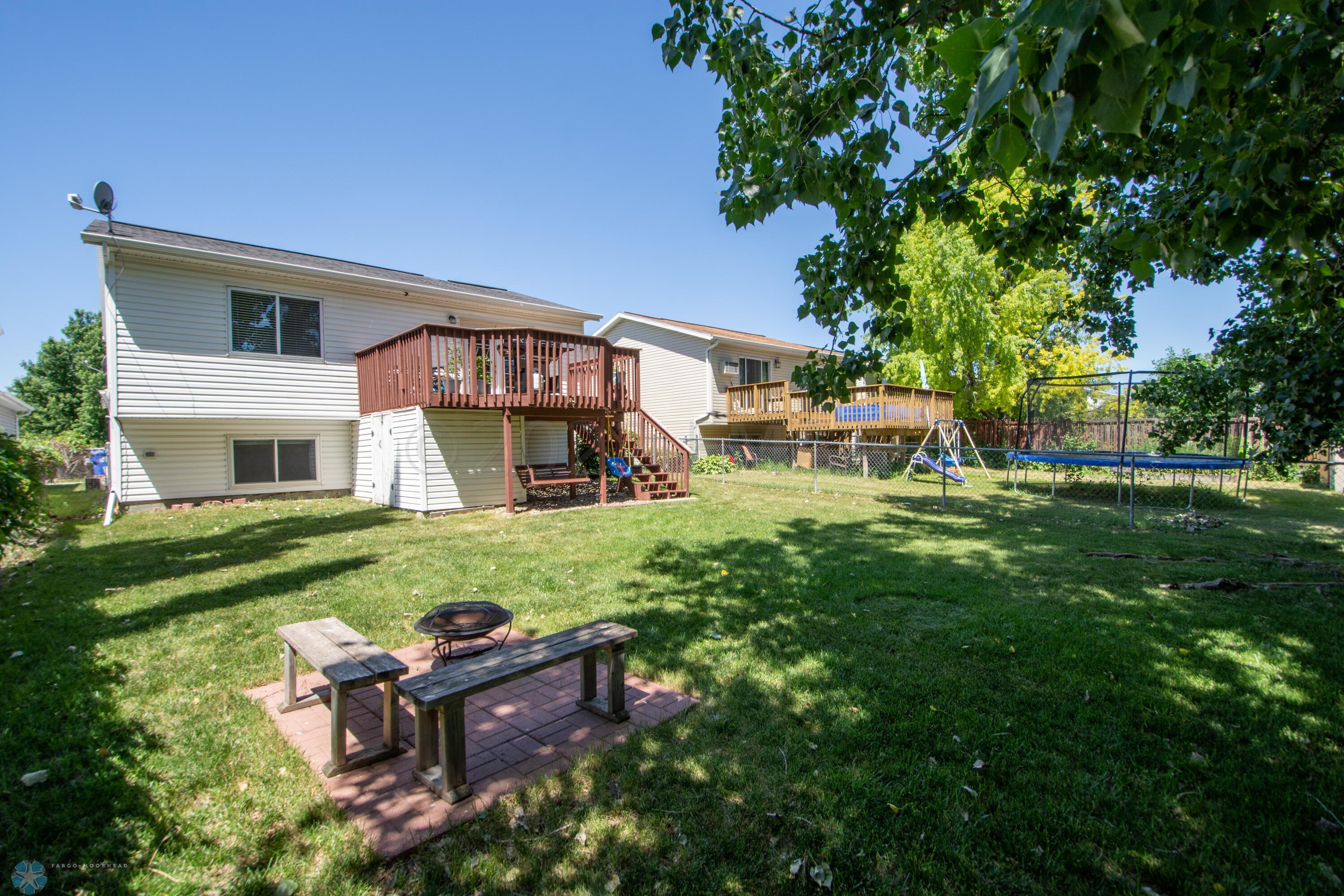 Fully fenced backyard