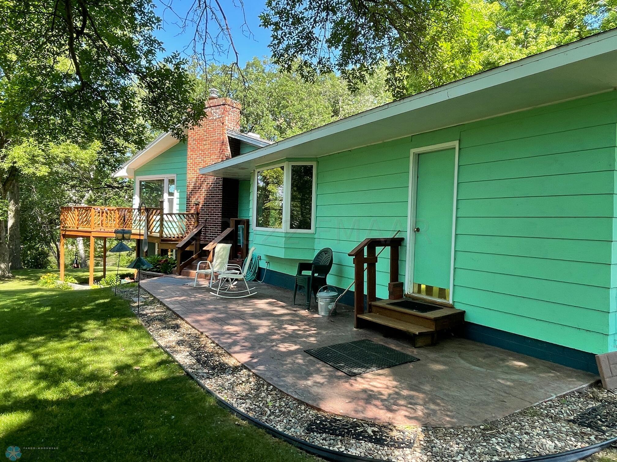 3-Stamped concrete patio on back of home