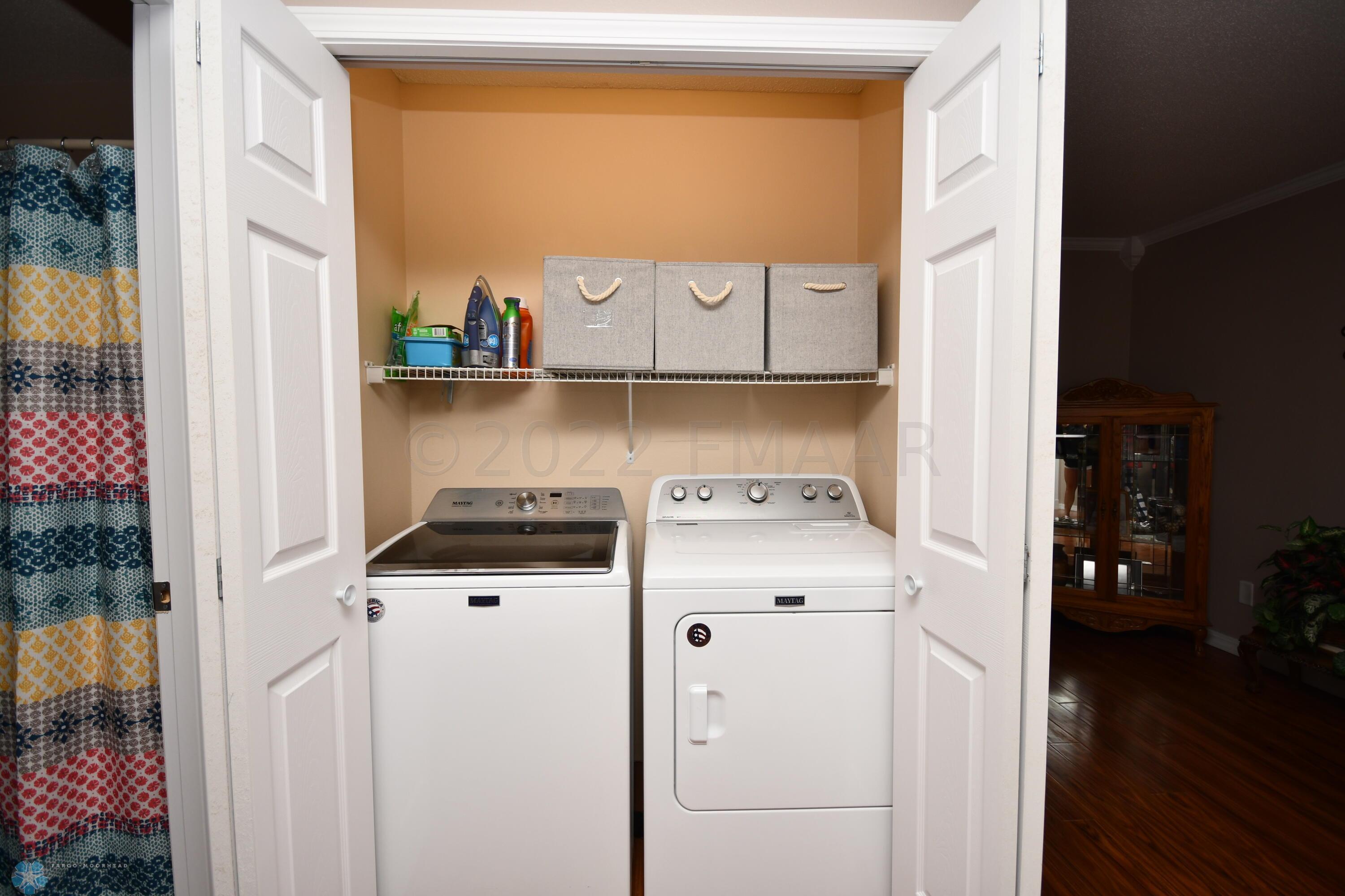 Upper level laundry room