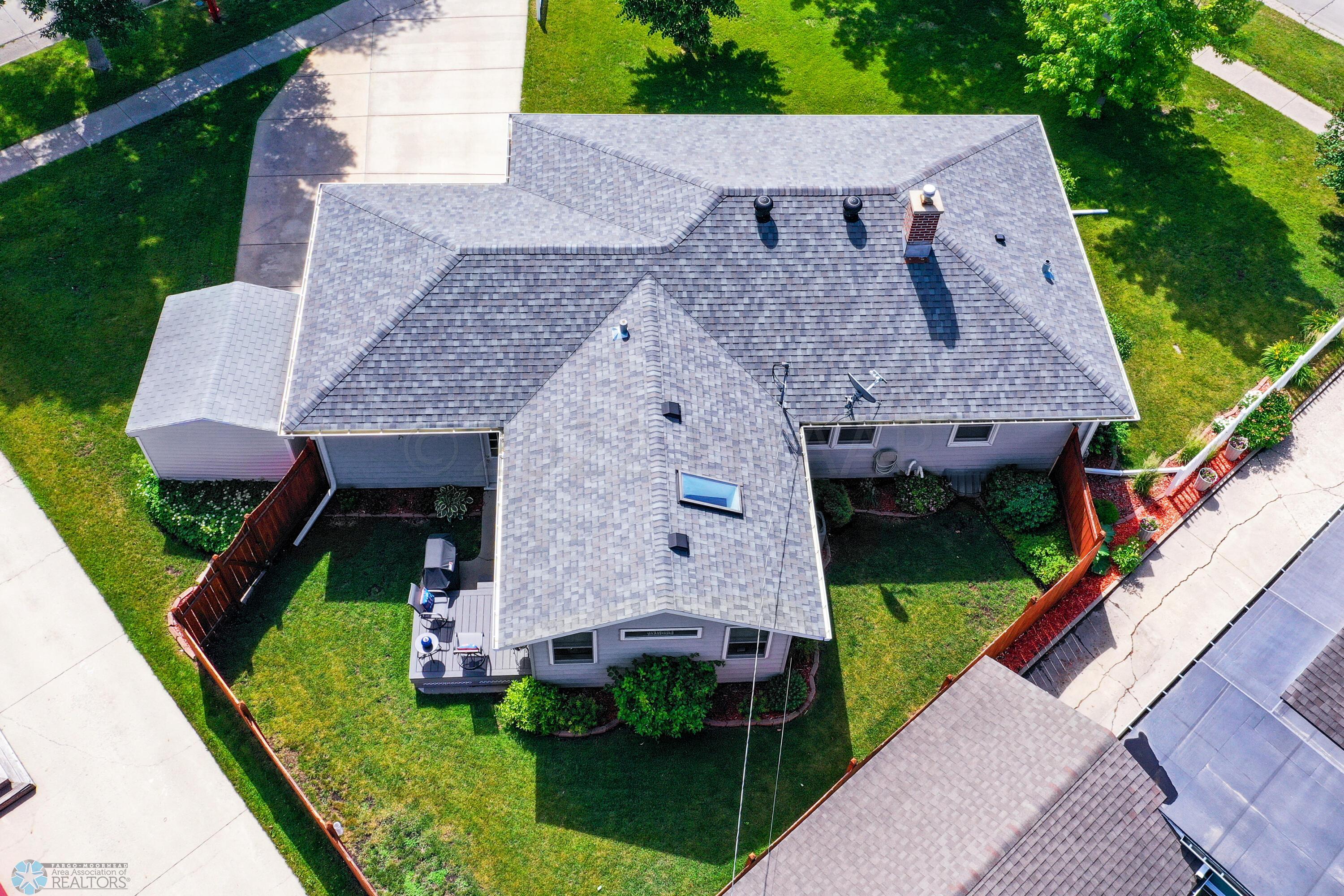 Arial view of back yard