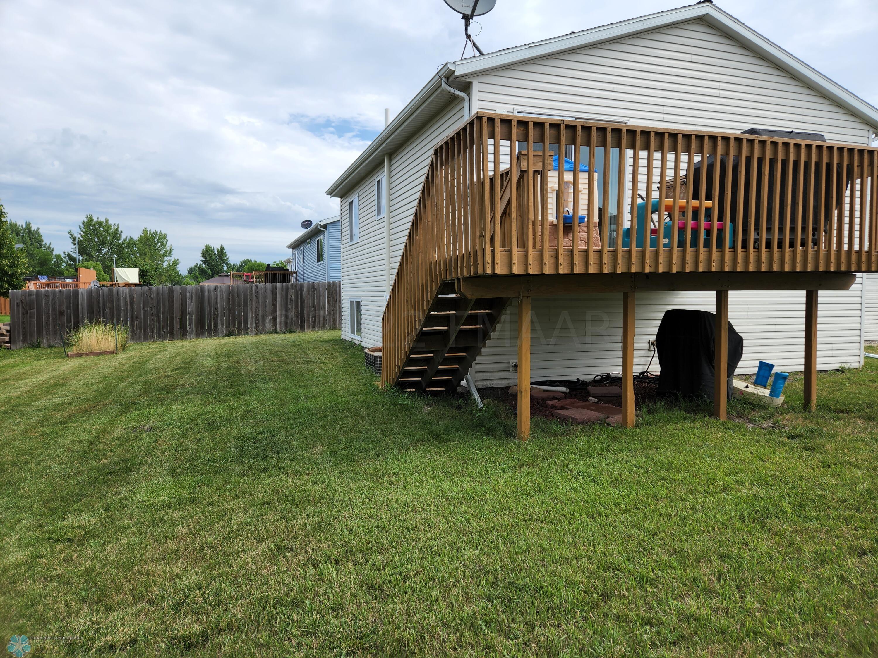 Side and Back of House Wood Deck