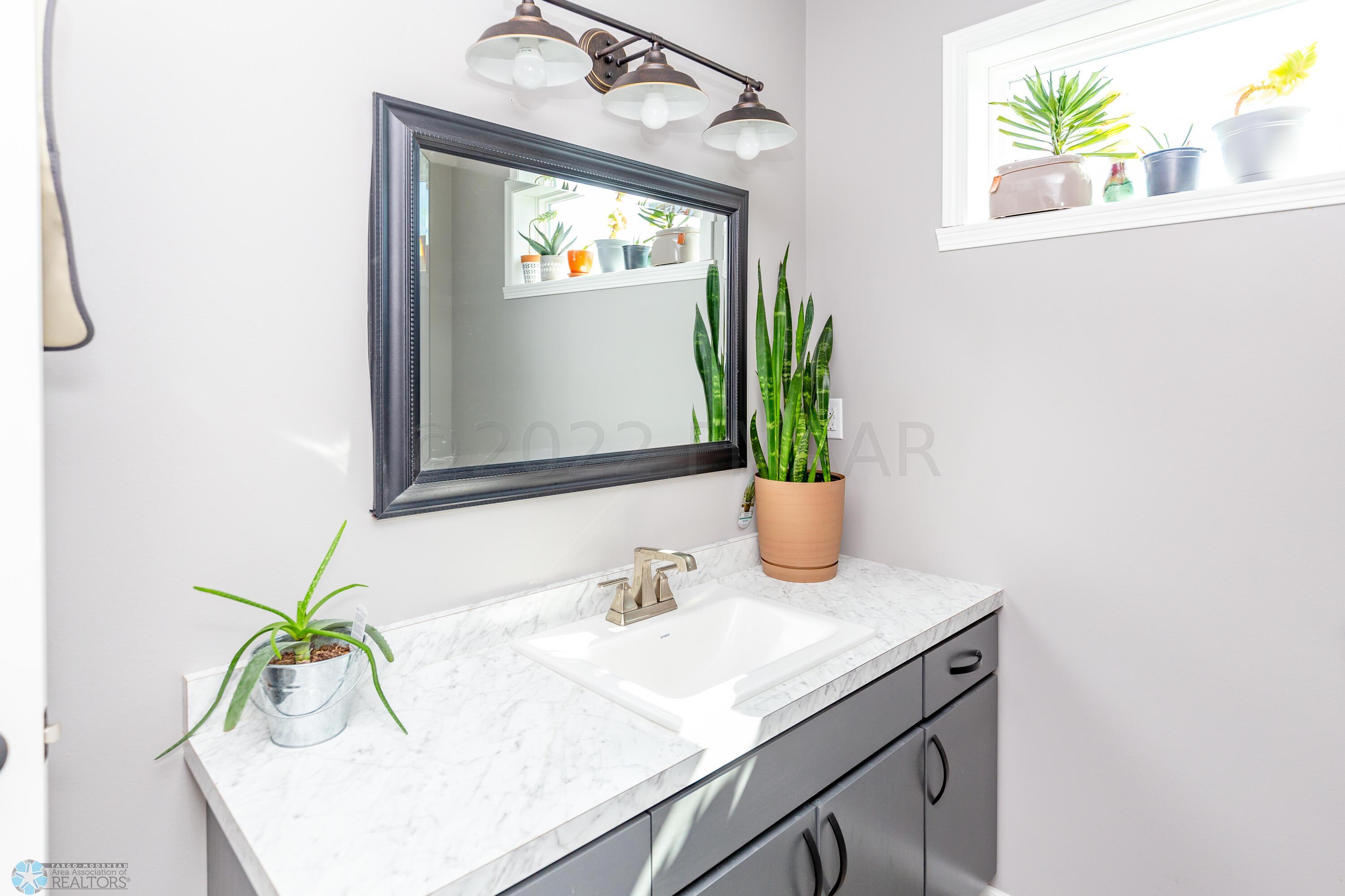 Tall Vanity with framed mirror