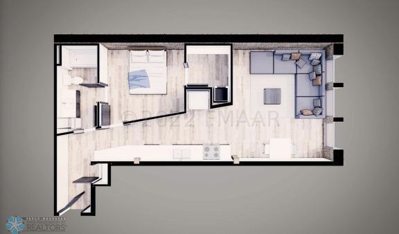 Doll house view Floor-plan