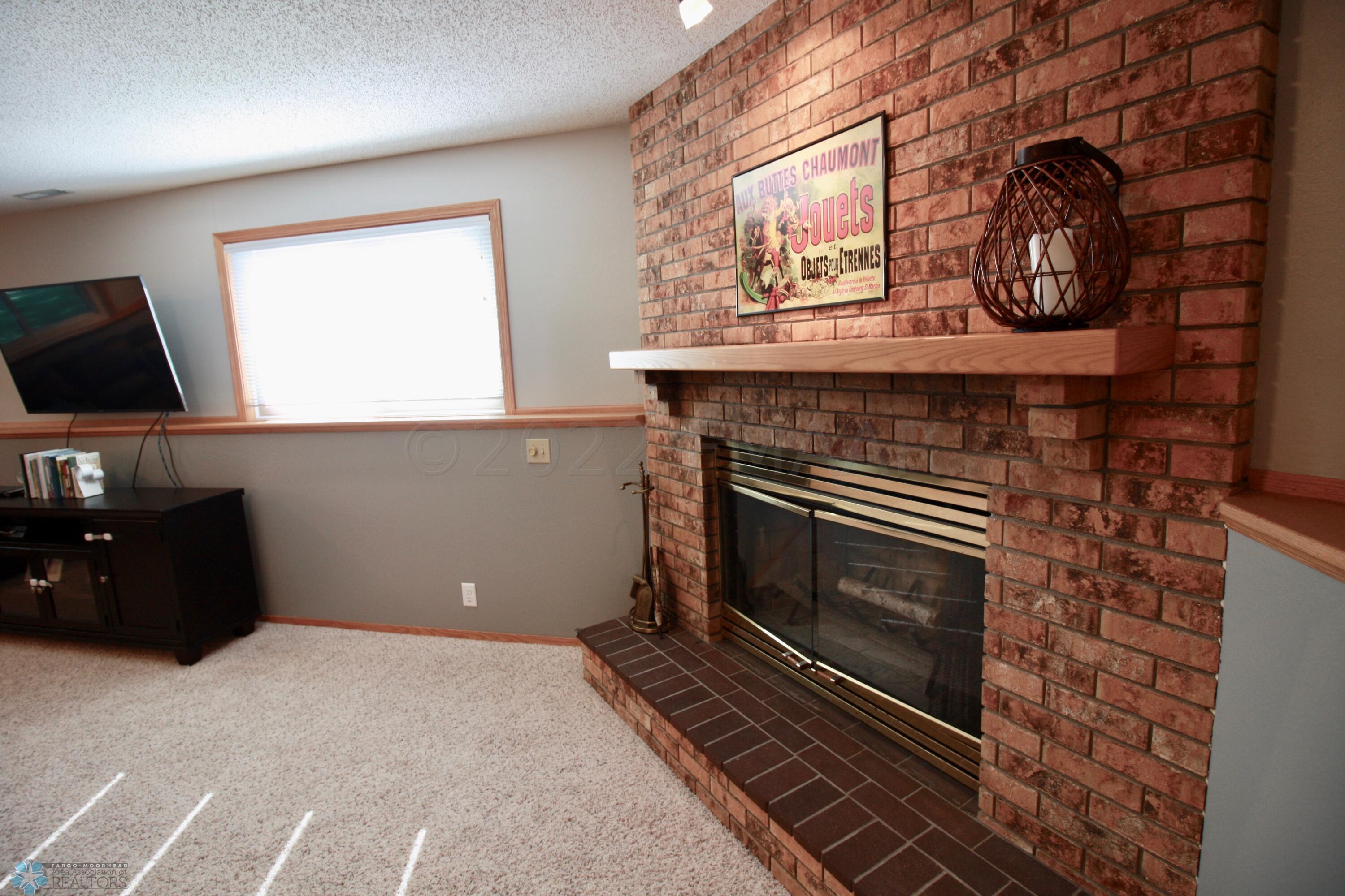 wood-burning fireplace