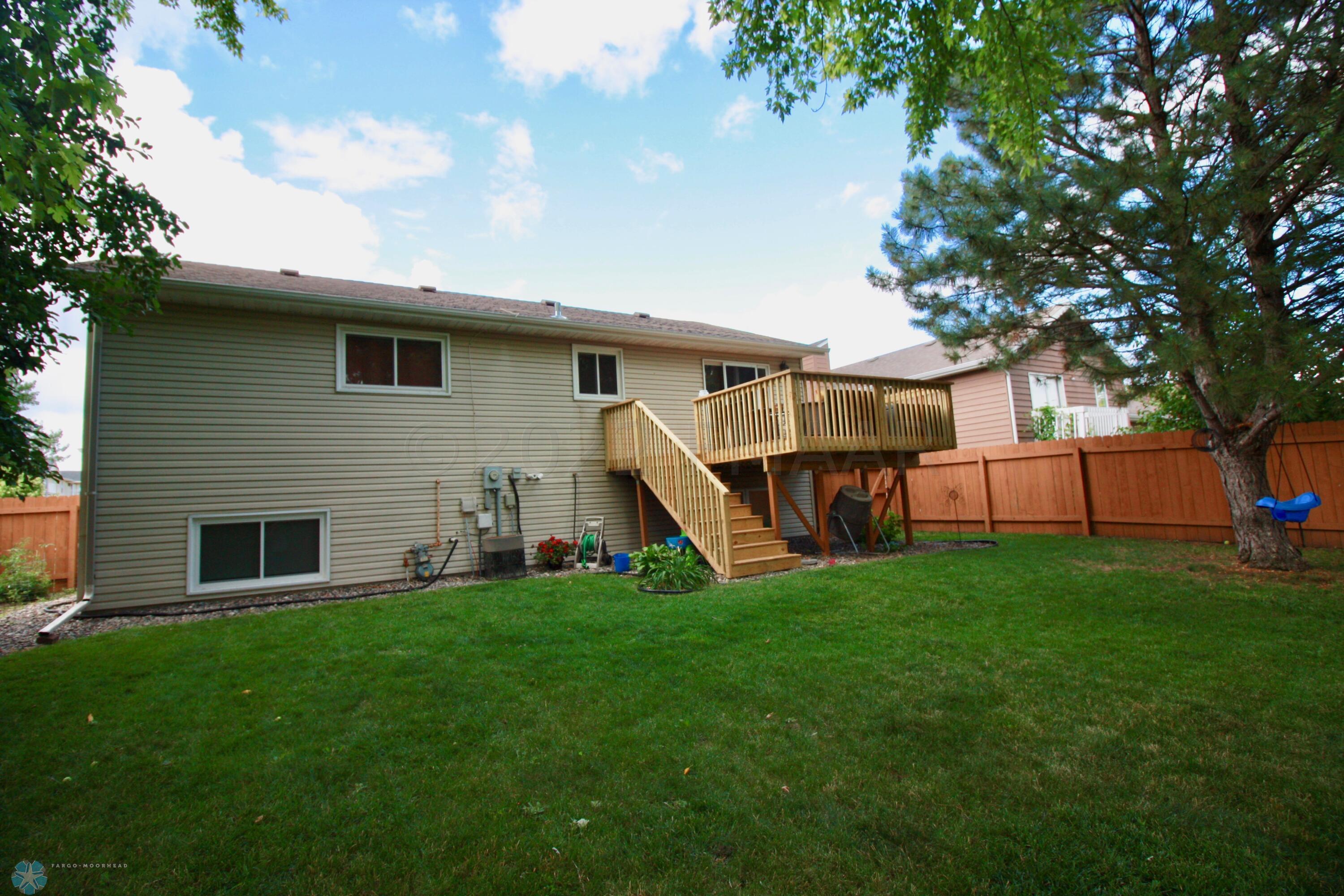 Large fenced in yard