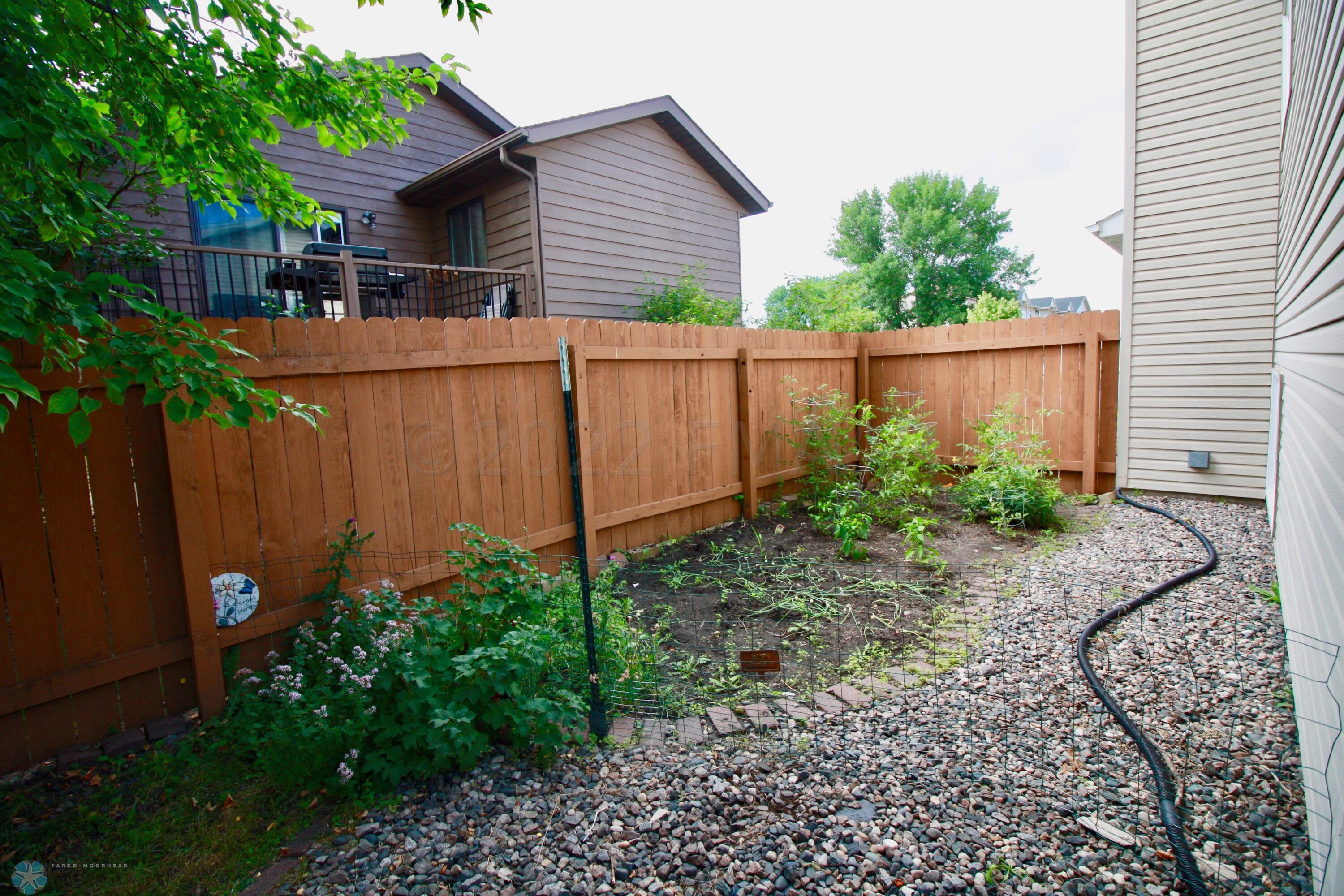 West side garden area