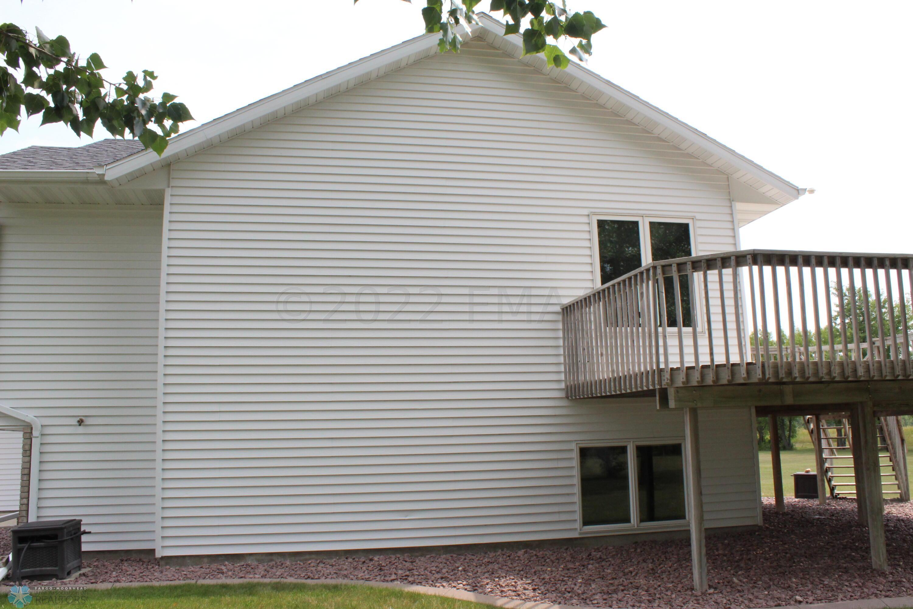 Deck on side of house