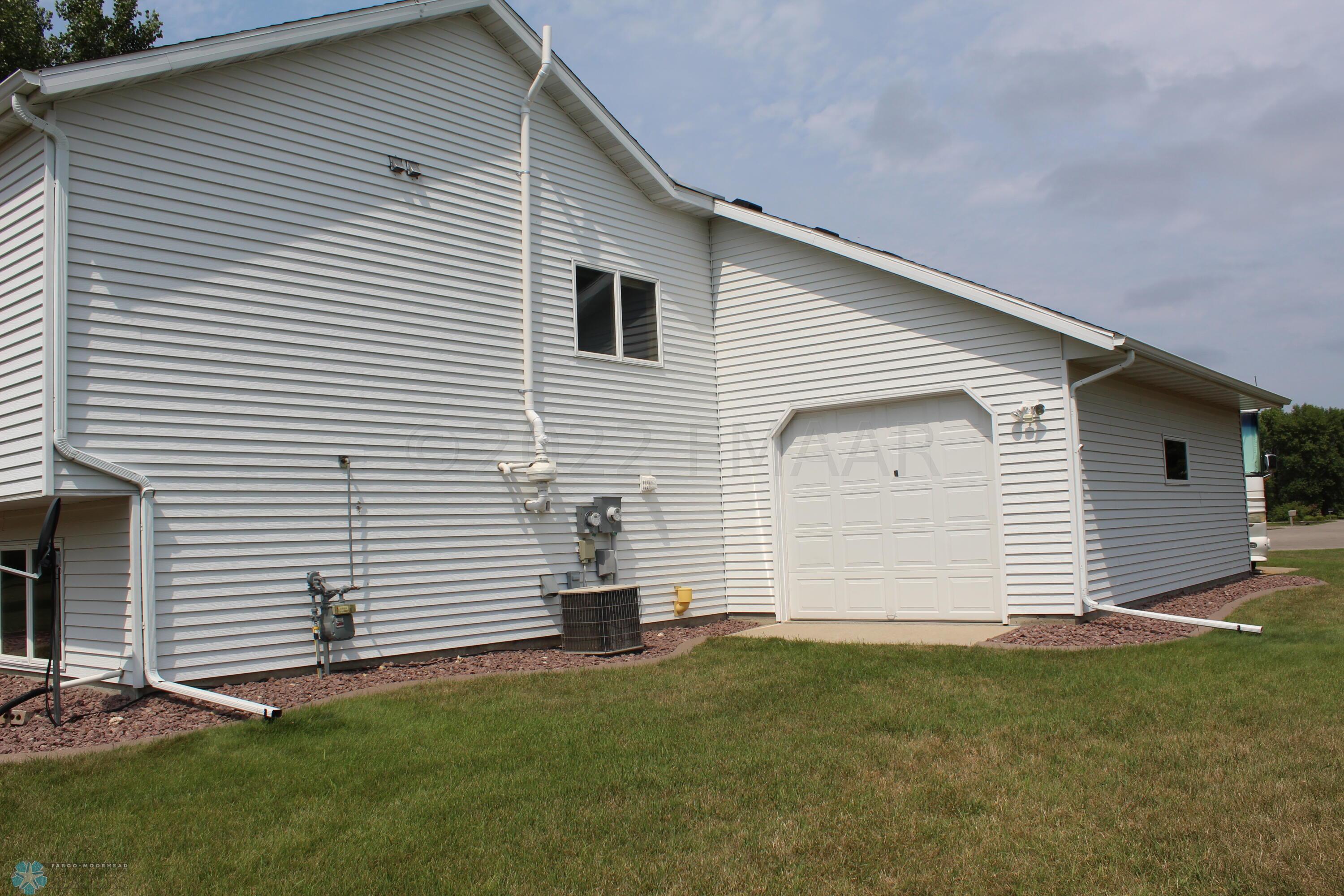 Back of garage and house