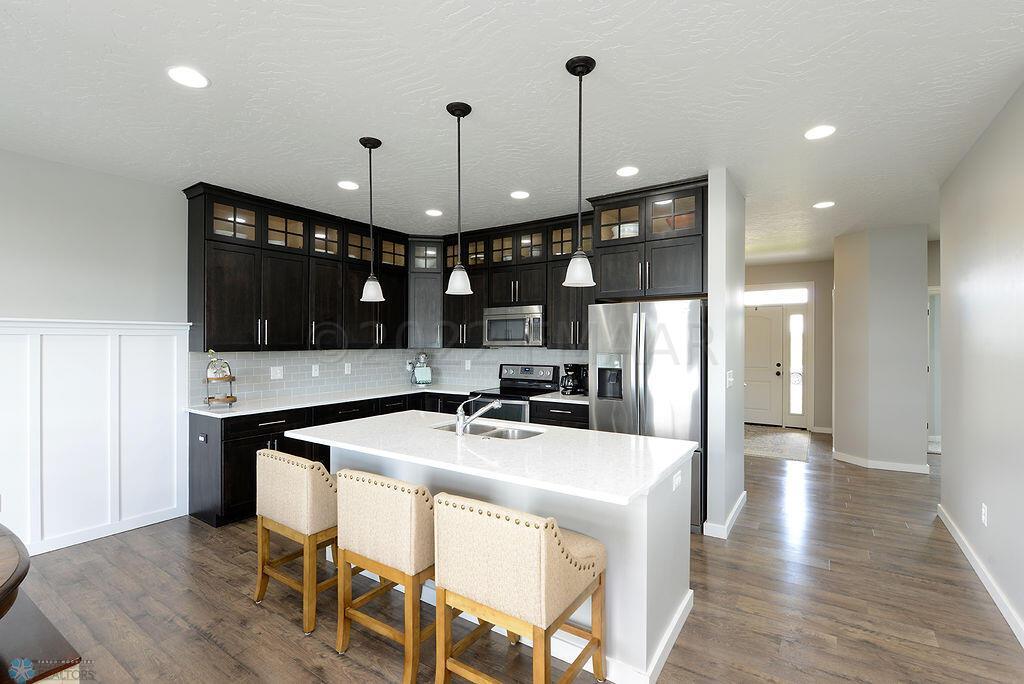 Open Kitchen with Quartz Island