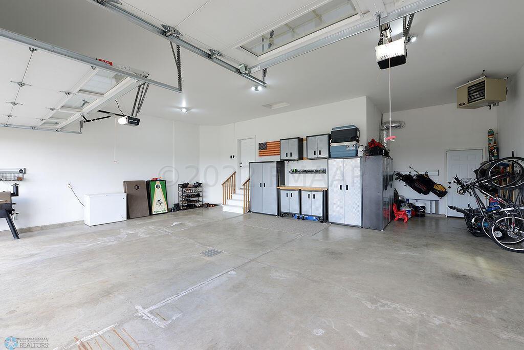 Finished Heated Garage with floordrain