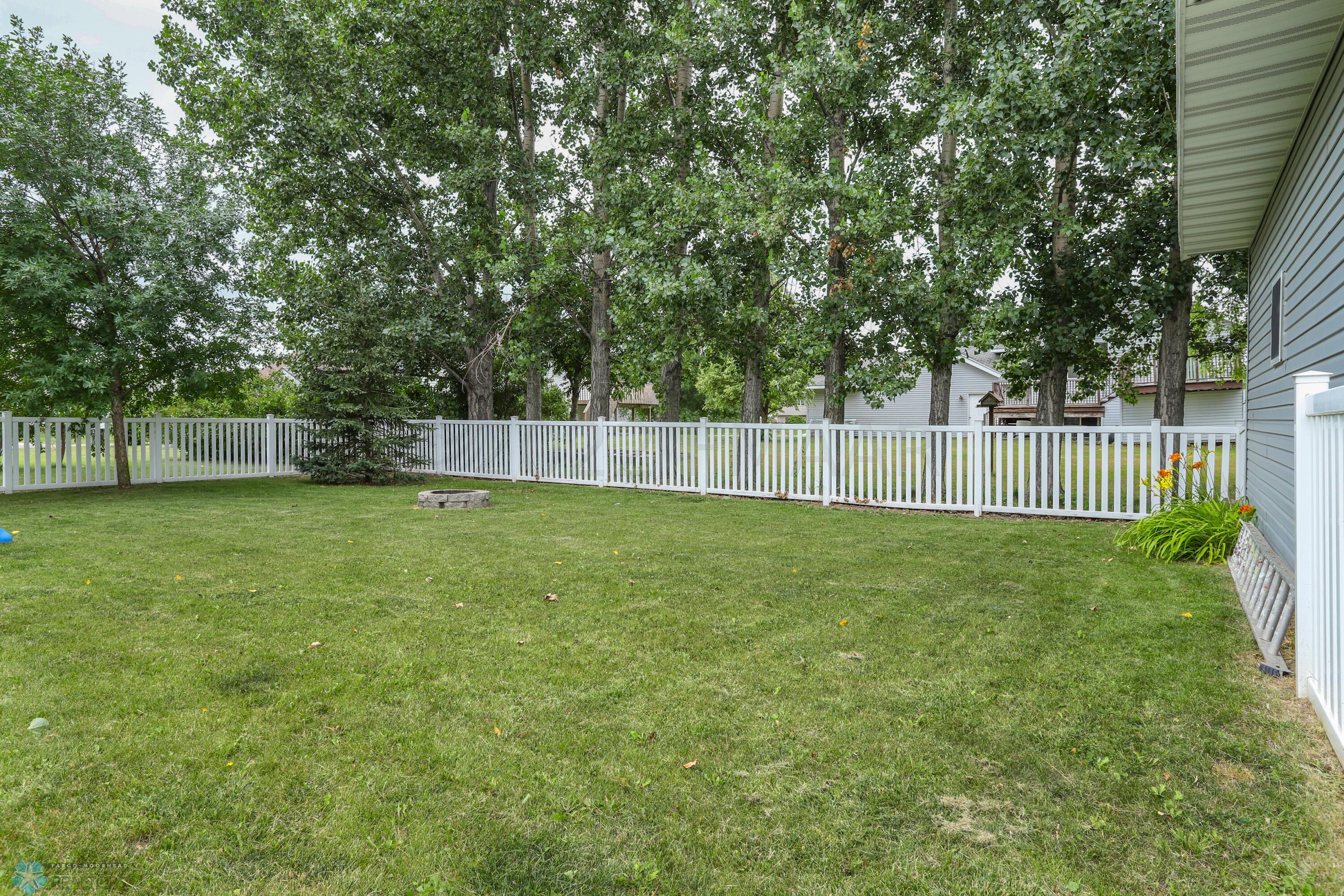 Large fenced backyard