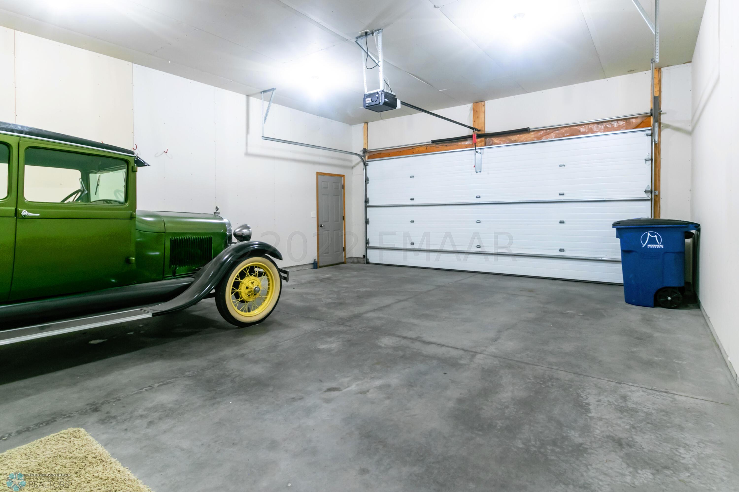 Finished garage with heat