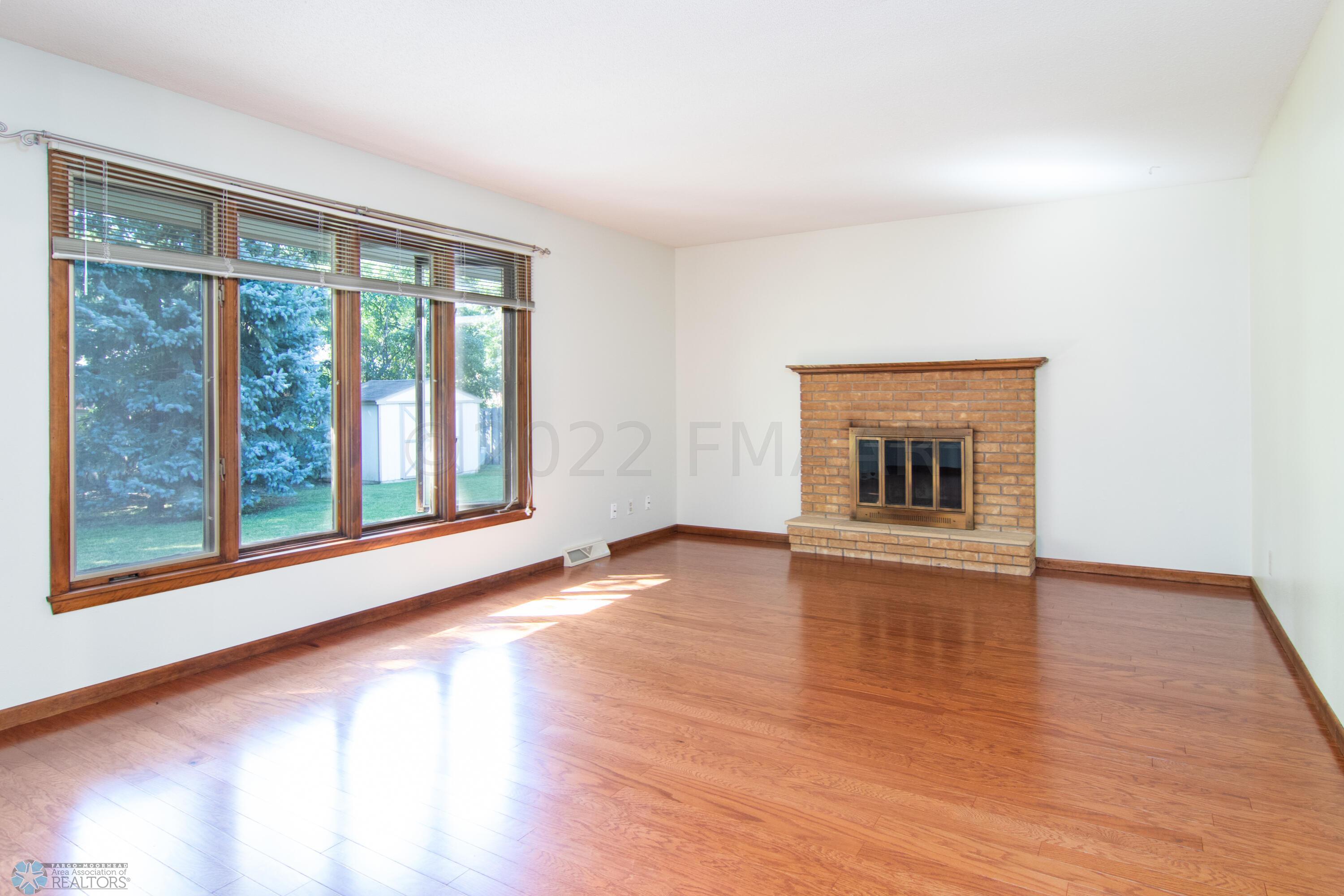 wood burning fireplace