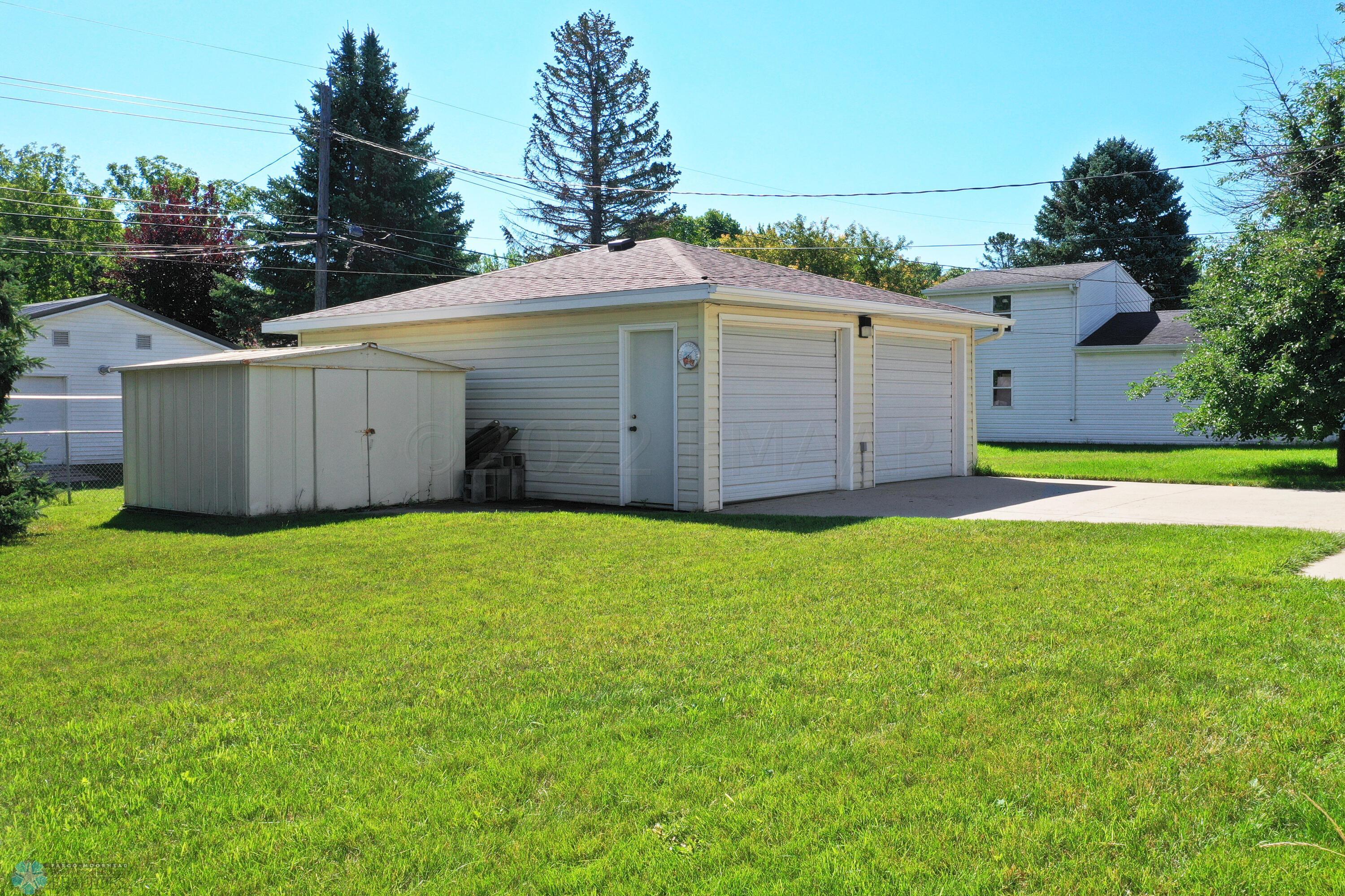 Shed beside garage