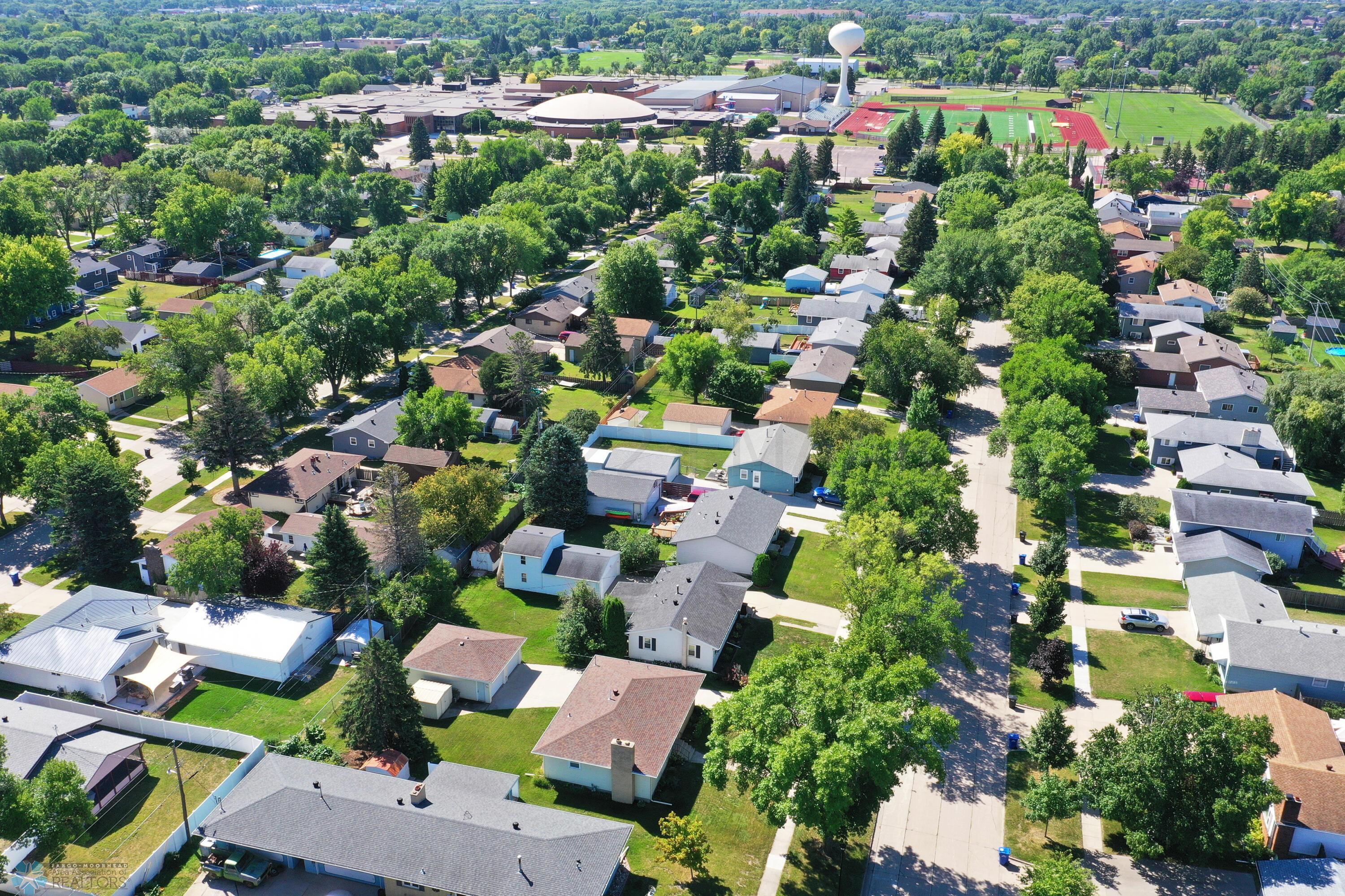 Arial looking south from home