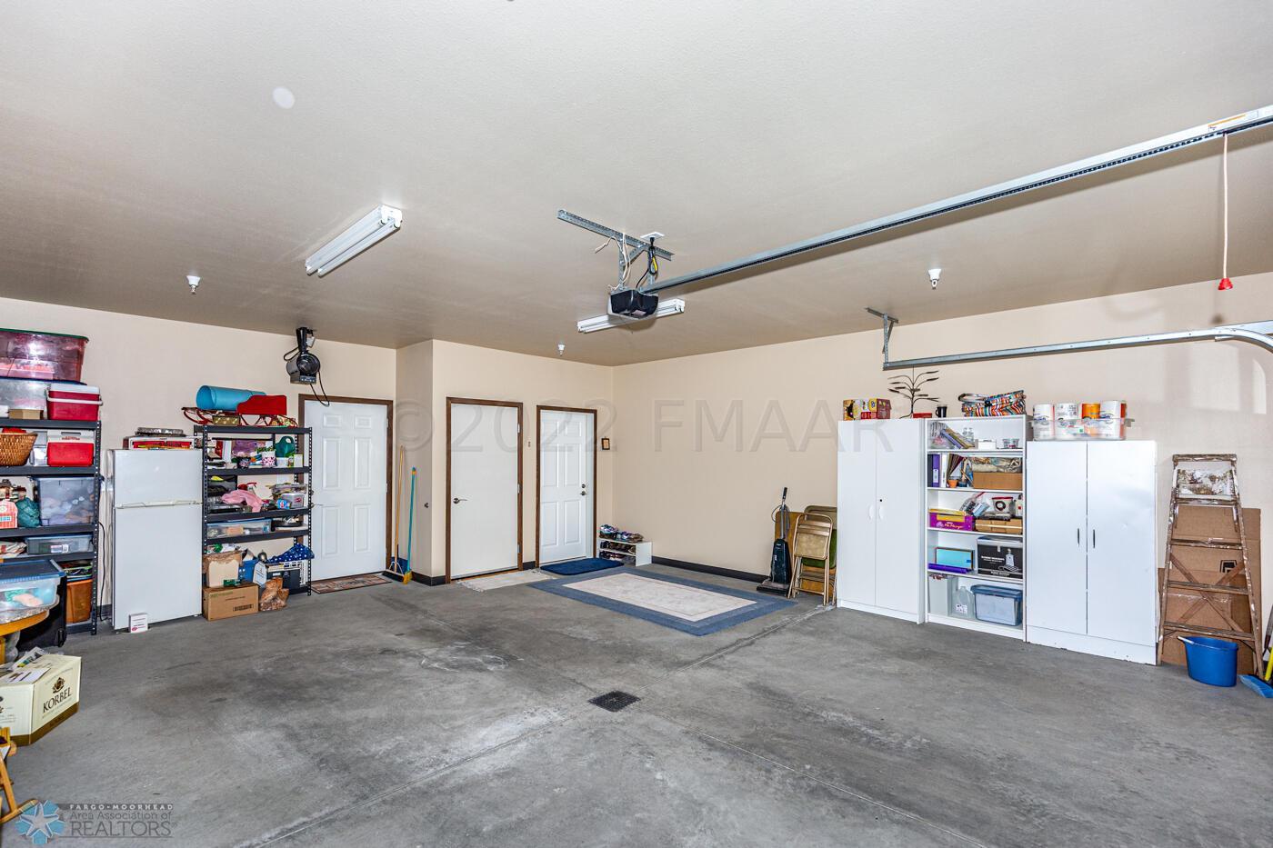 Heated garage with drain