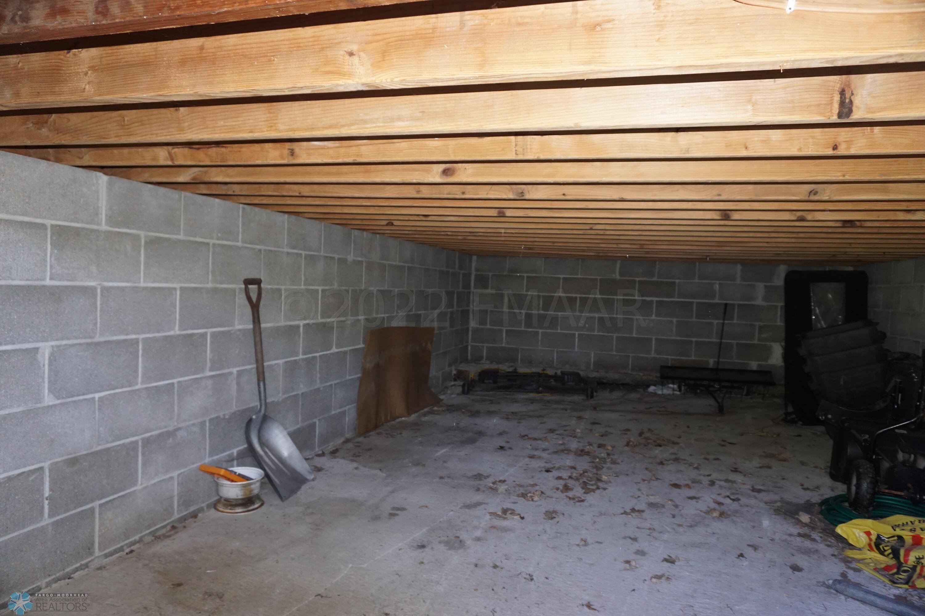 Inside storage under garage