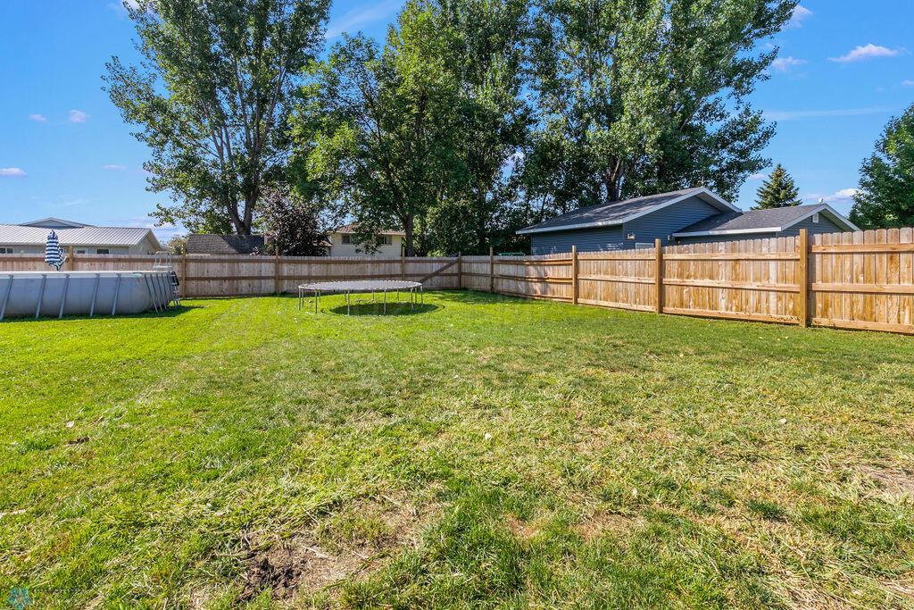 Large fenced in yard