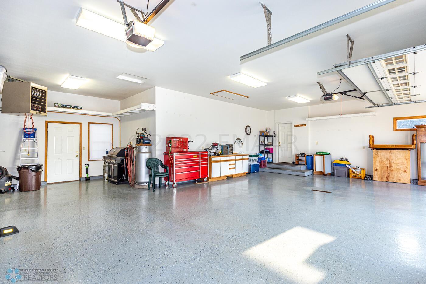 finished oversized garage