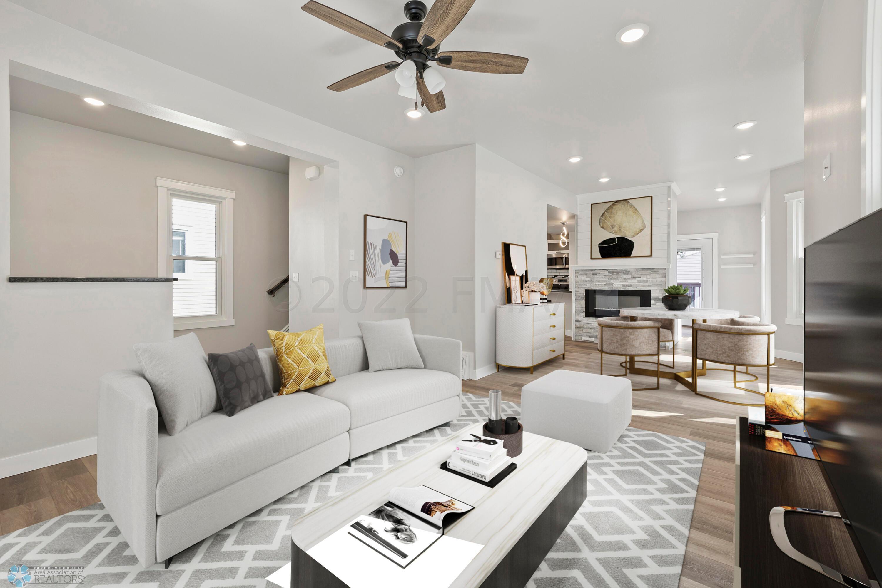 Living/Dining Room Virtually Staged