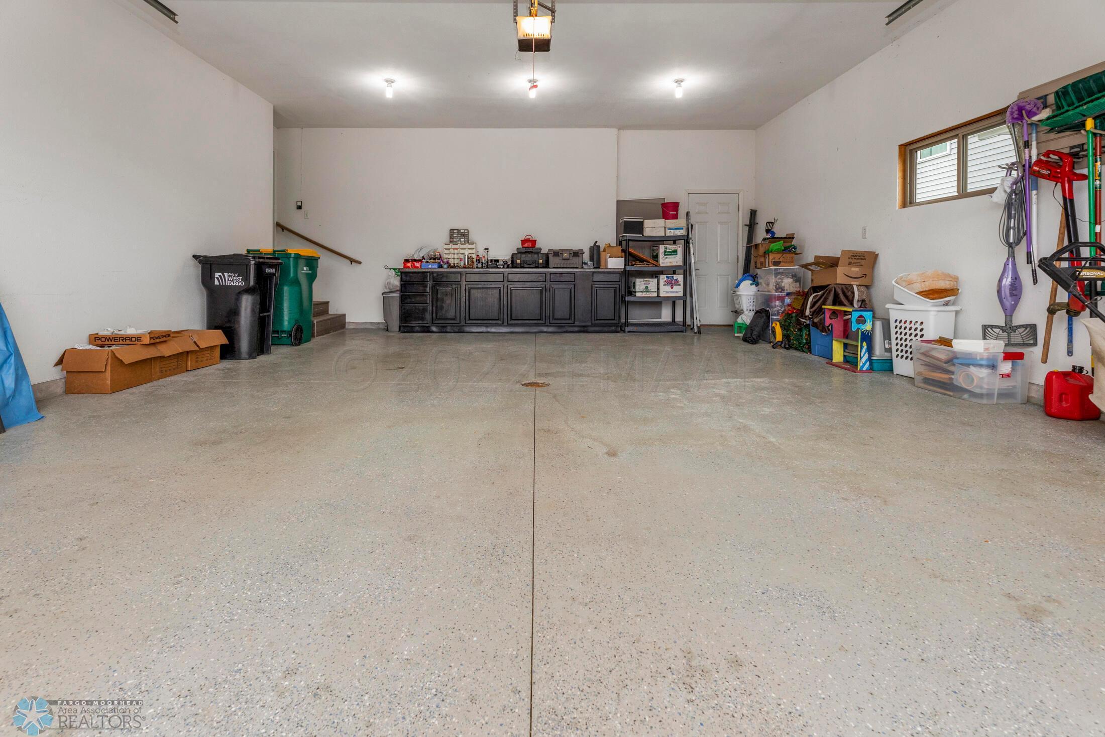 Finished garage