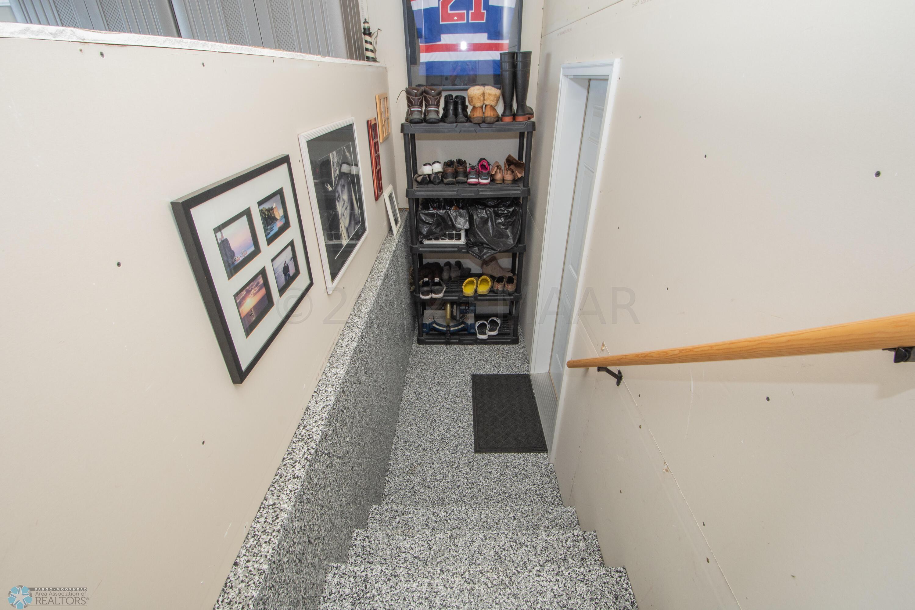 Garage entrance to home