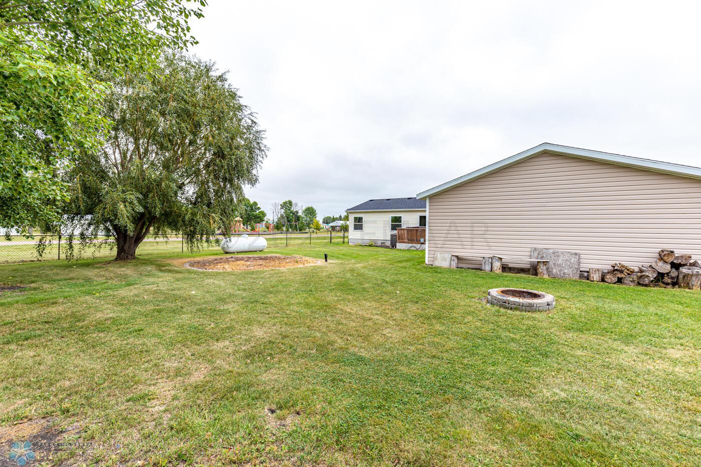 Fenced back yard