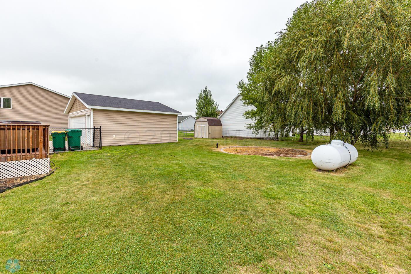 Fenced back yard