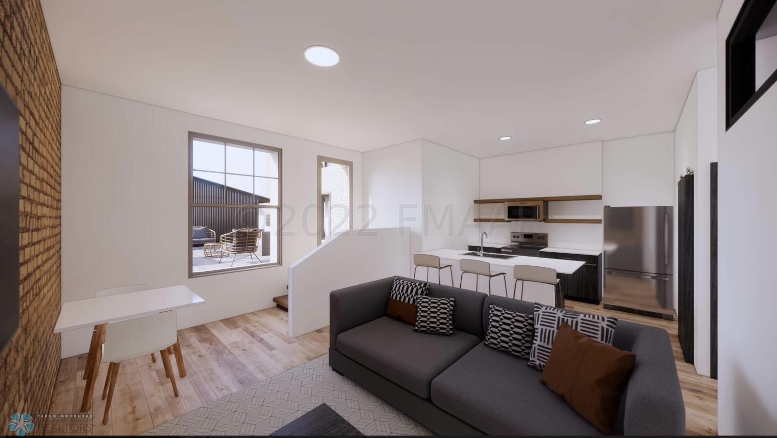 Living room and Kitchen
