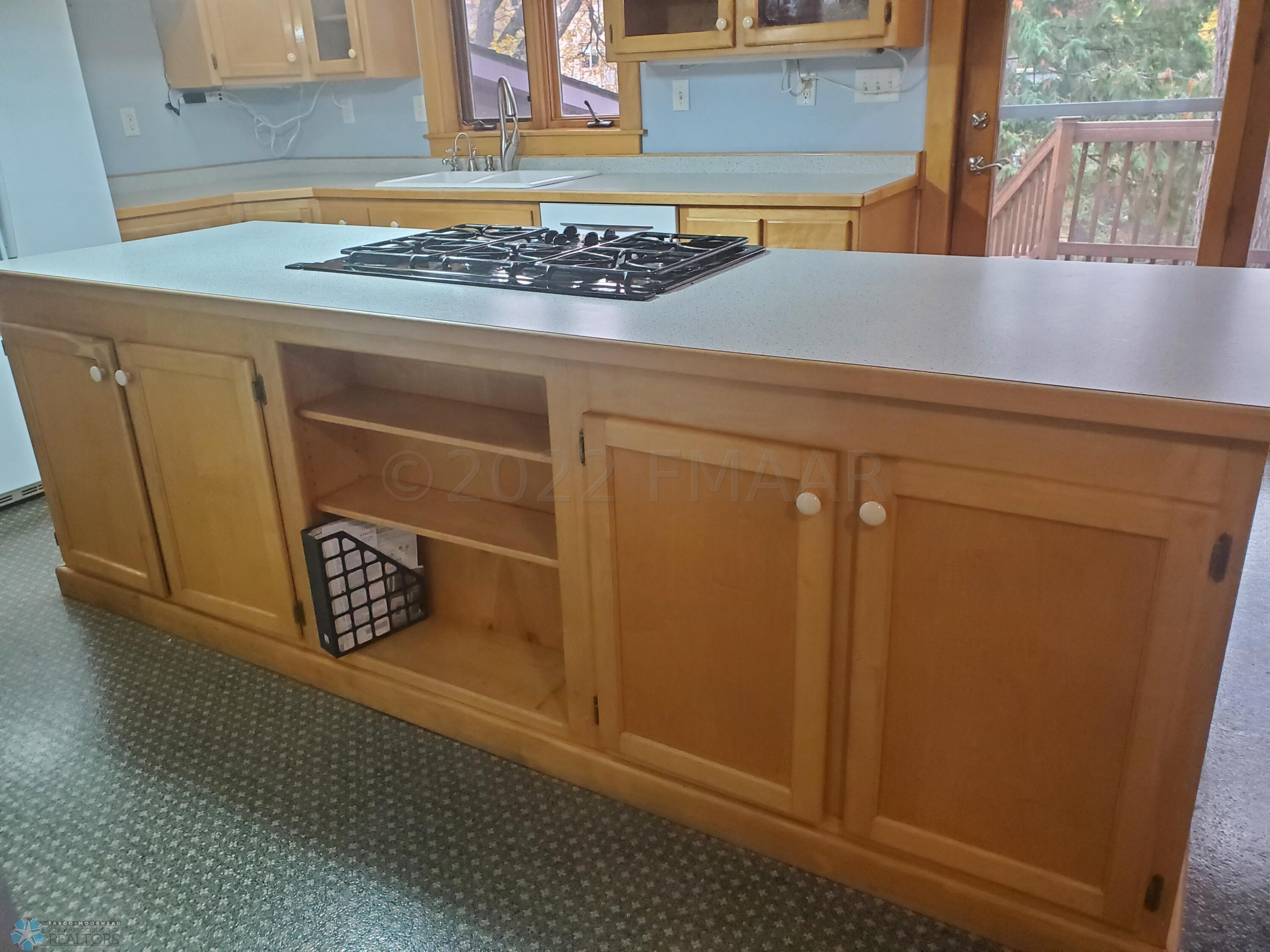 Island with Gas Stove