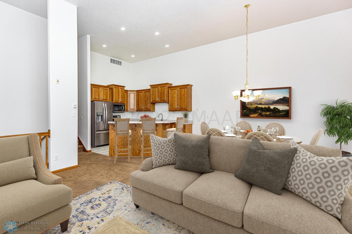 Virtually Staged - Kitchen/Living Room