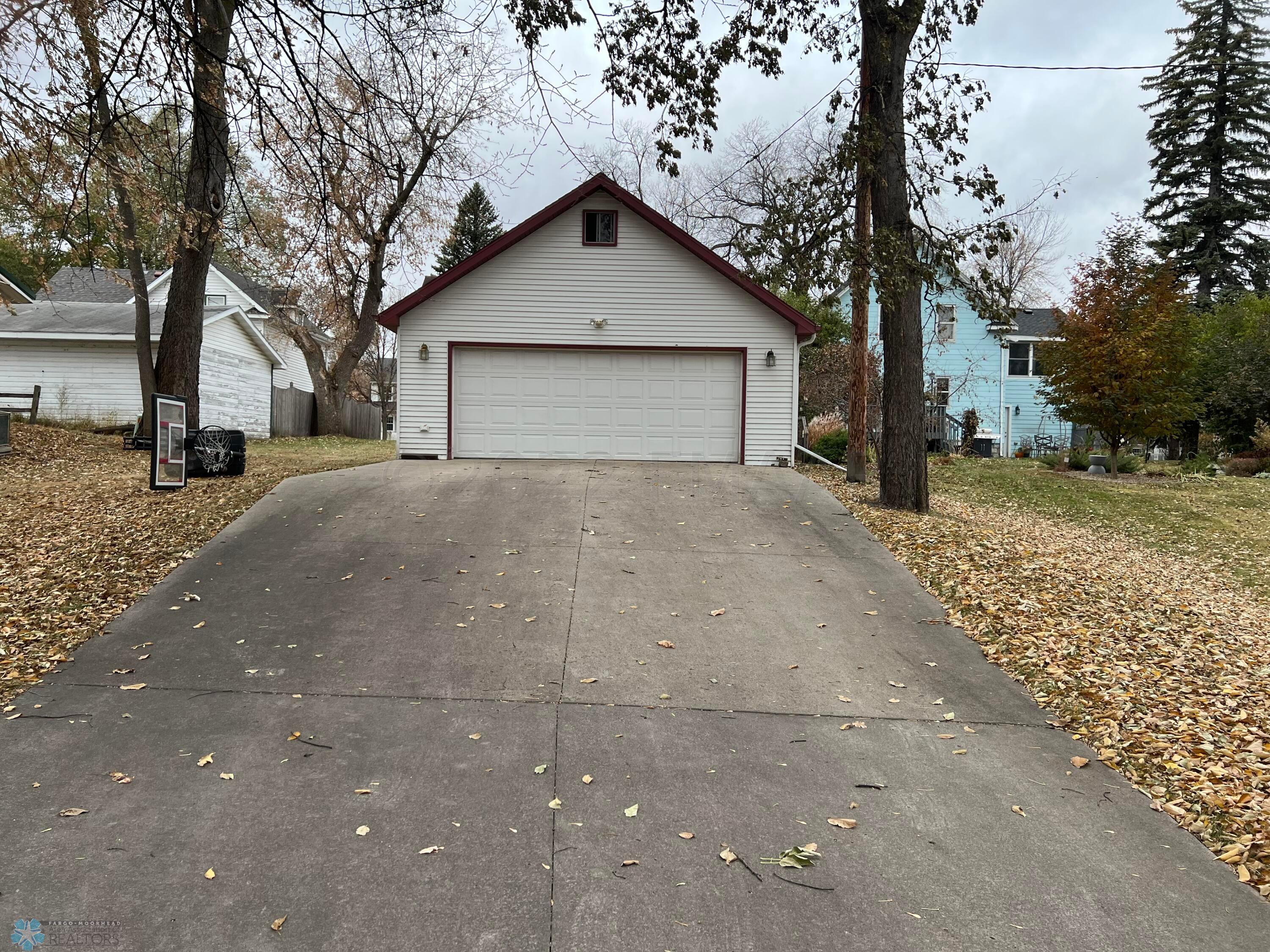 driveway and front of garage