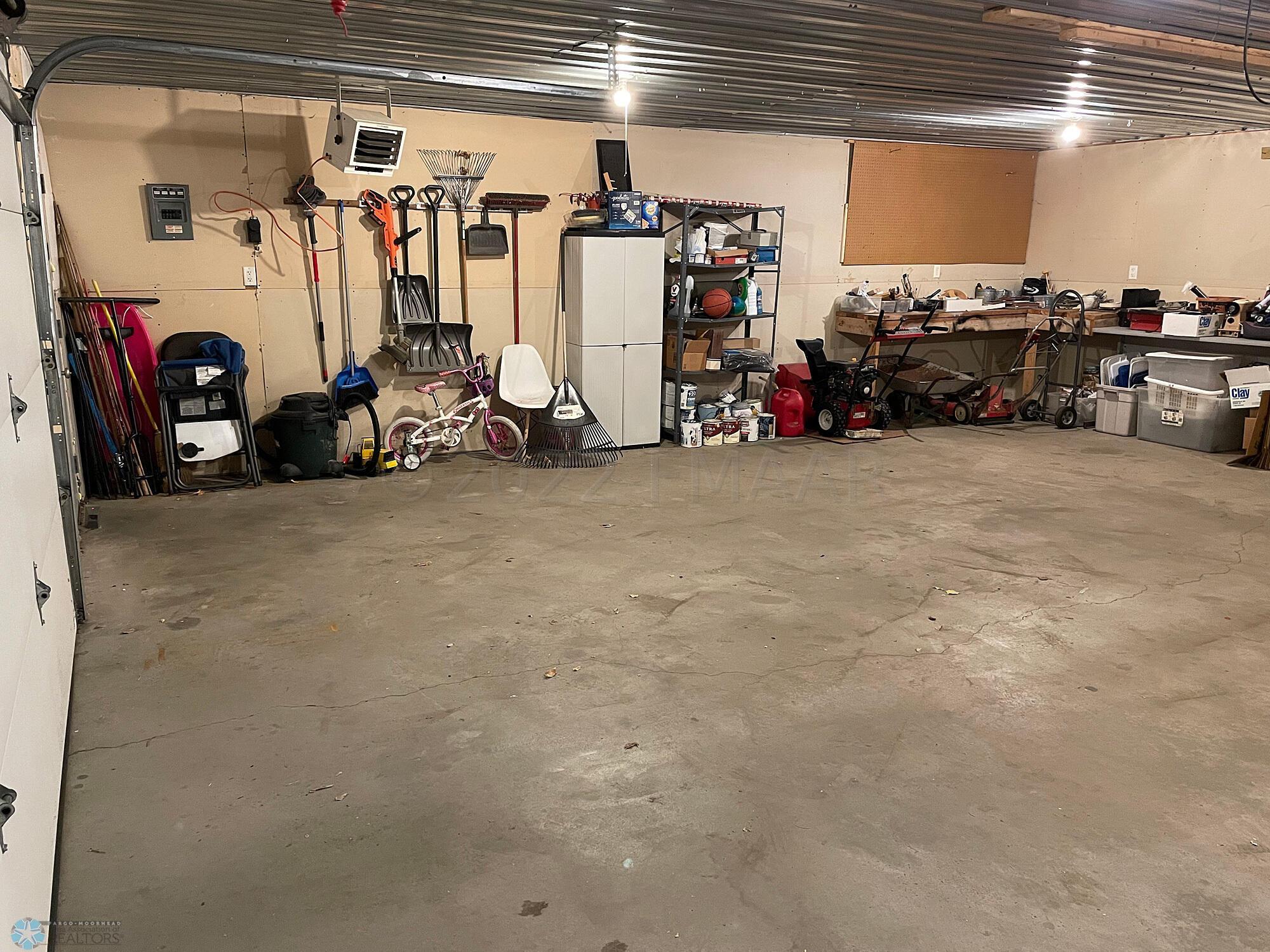 26 x 28 heated, insulated garage-interio