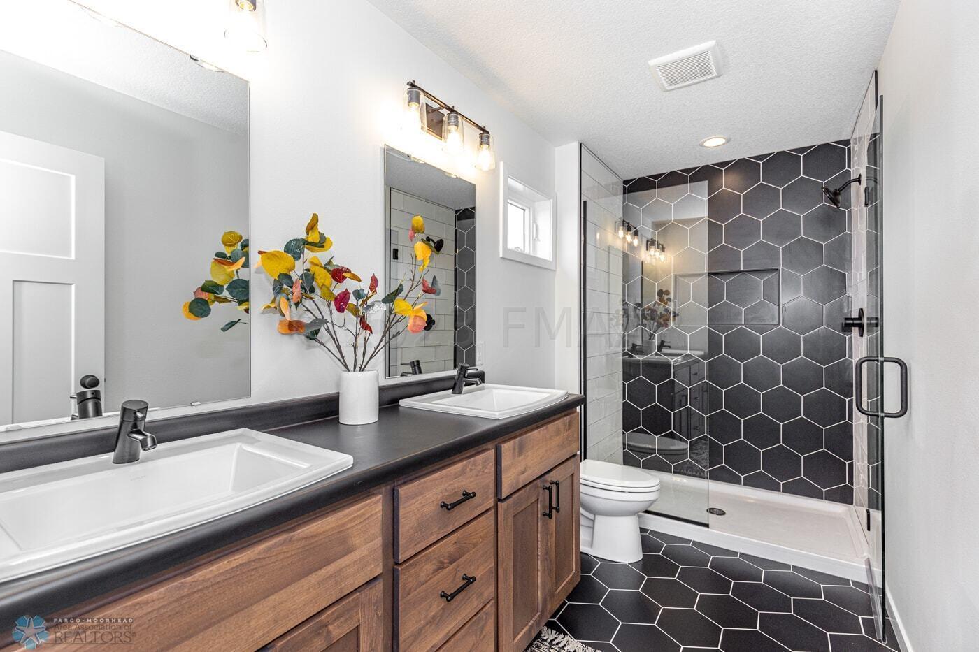 Tile Floor + Shower Master Bath