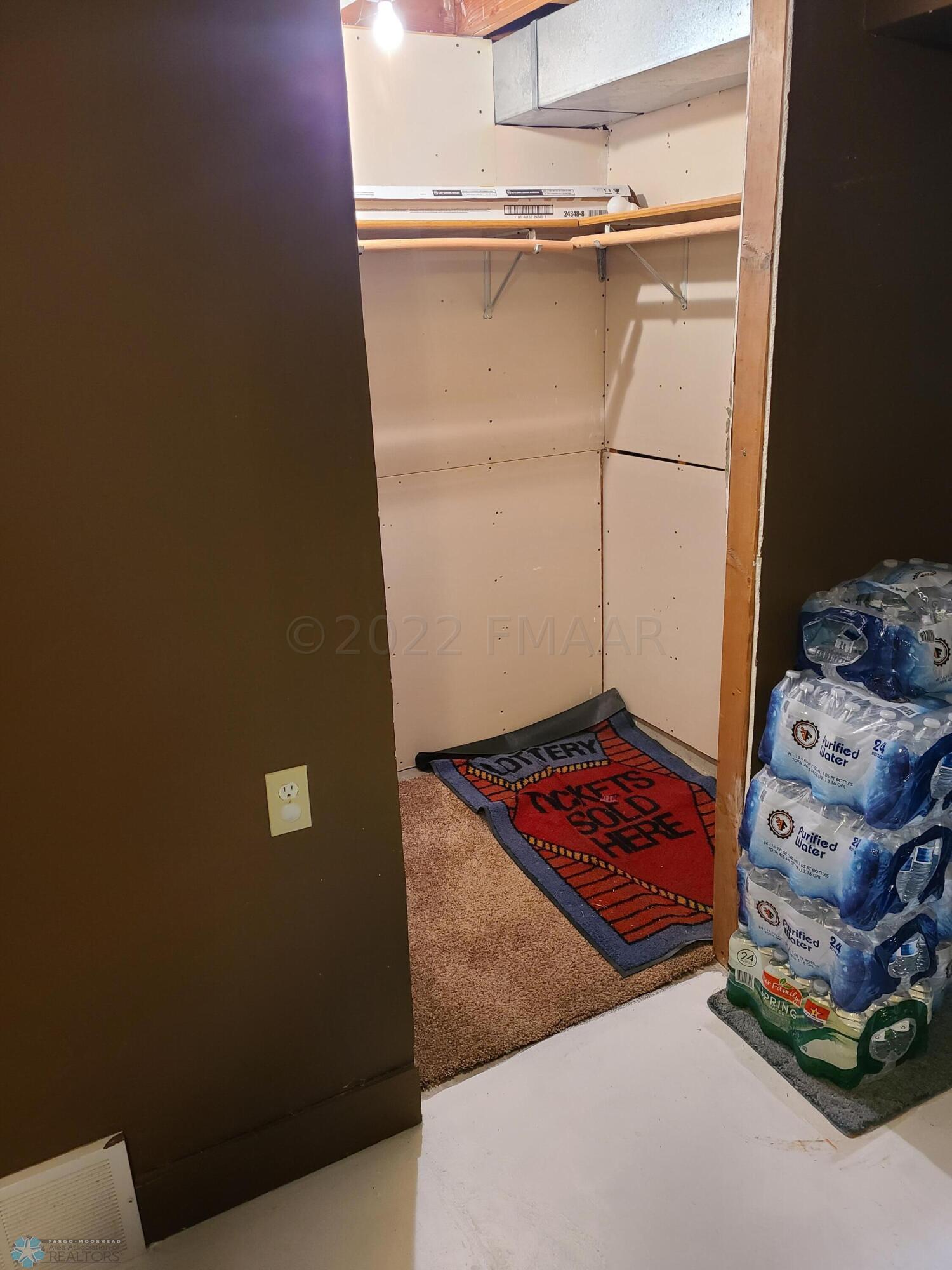 Basement bedroom closet